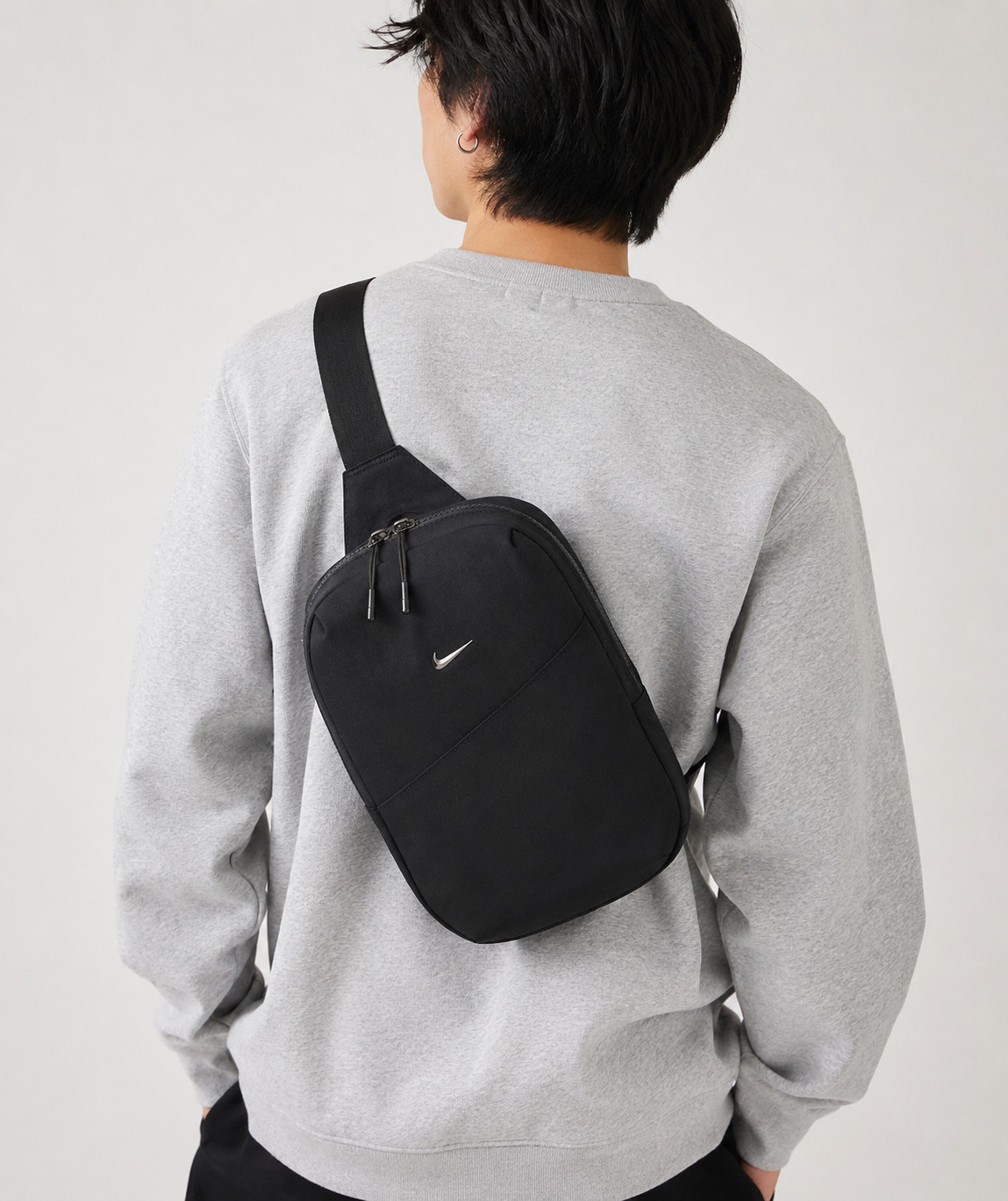 Nike Aura Crossbody Bag 5L Unisex Sports Casual Travel Black Gunmetal HF7038-013