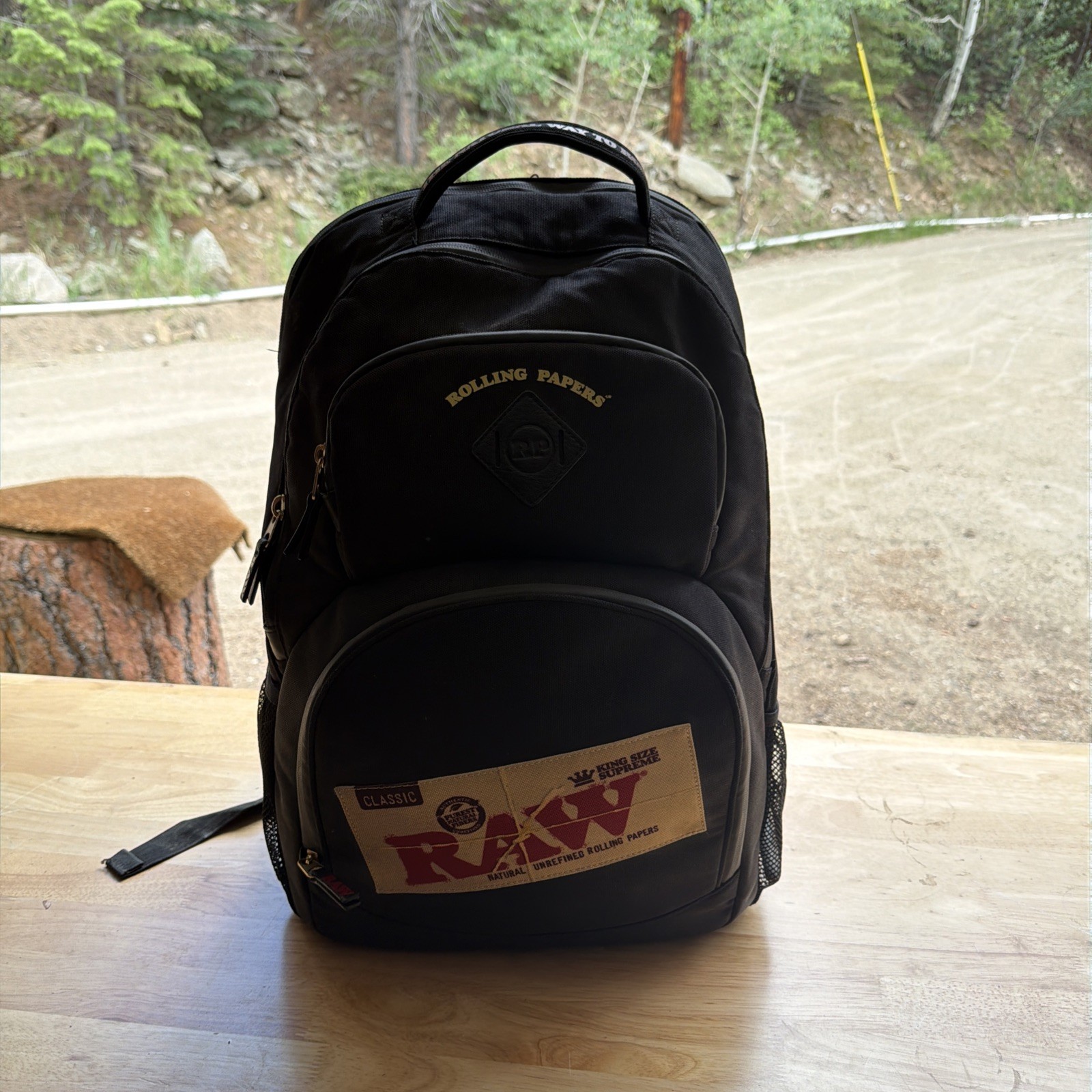 Raw Rolling Papers Black Backpack