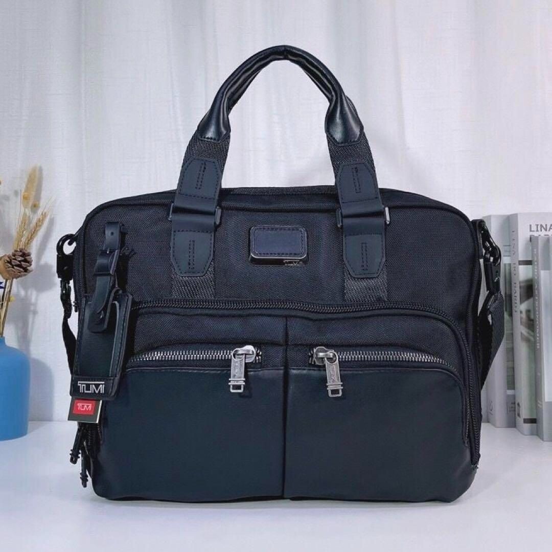 TUMI Alpha Bravo Slim Commuter Briefcase bag 2 Colors Navy Black Outlet Products