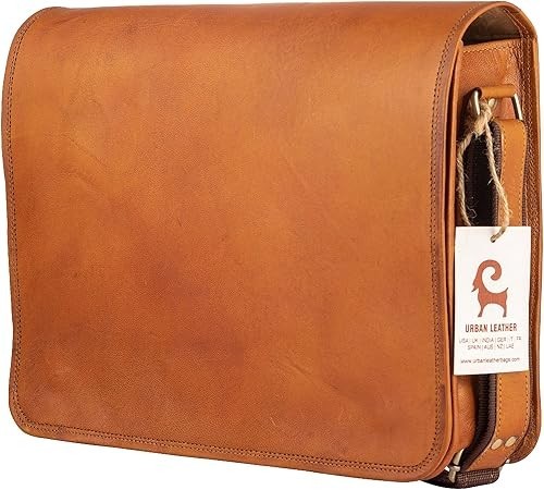 Men’s Brown Leather Laptop Bag | Vintage Genuine Leather Messenger Satchel