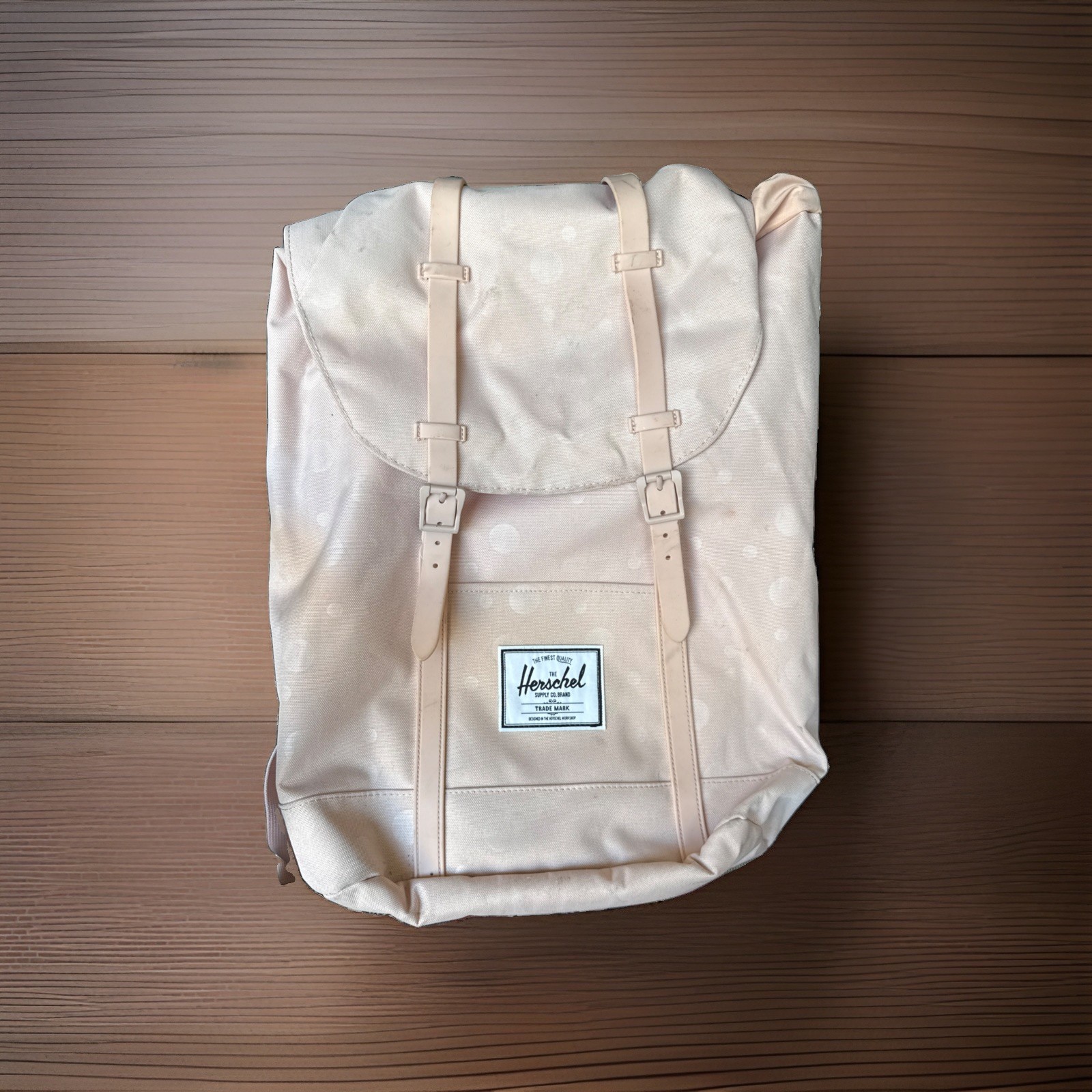 Herschel Retreat Back Pack Light Pink Bubble Polka Dot Cameo Rose