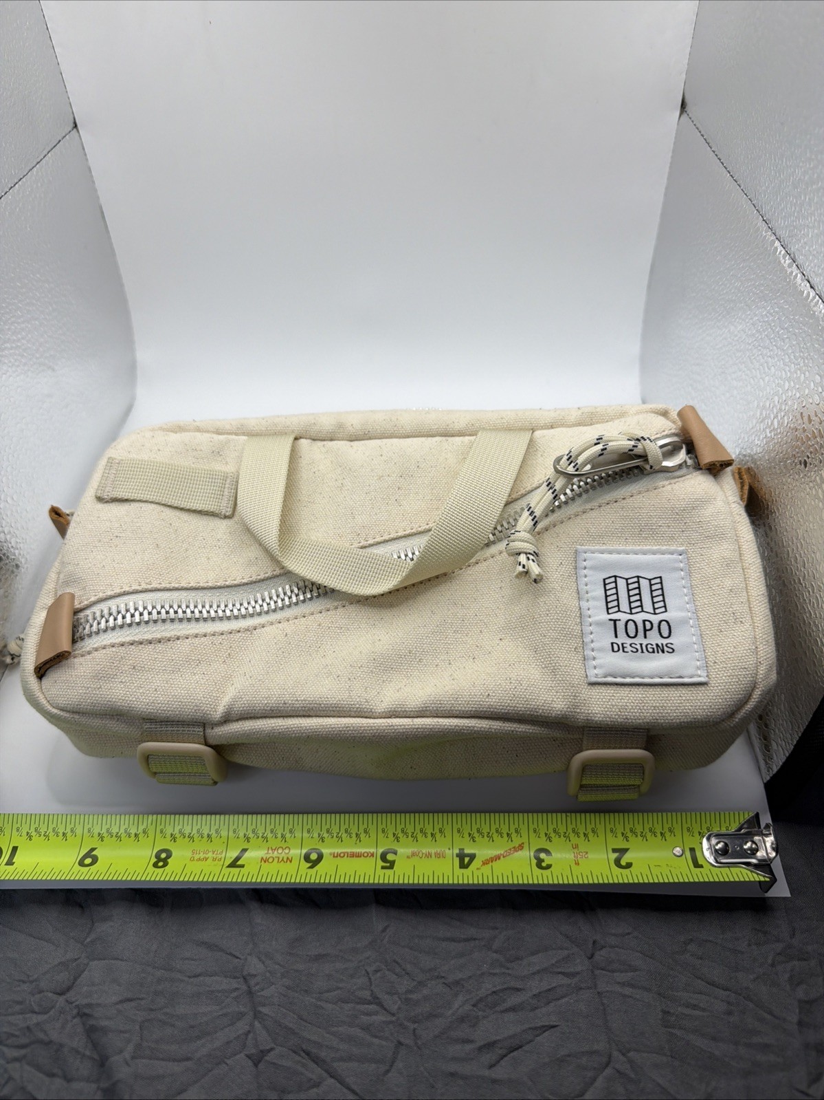 Topo Designs Mini Quick Pack Canvas Crossbody Waist Bag Natural Neutral
