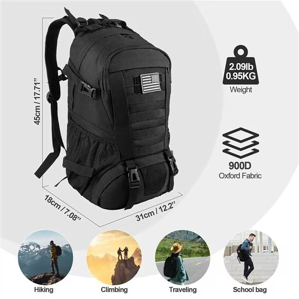 American Flag Tactical Backpack 30L – Military Grade Molle System Daypack