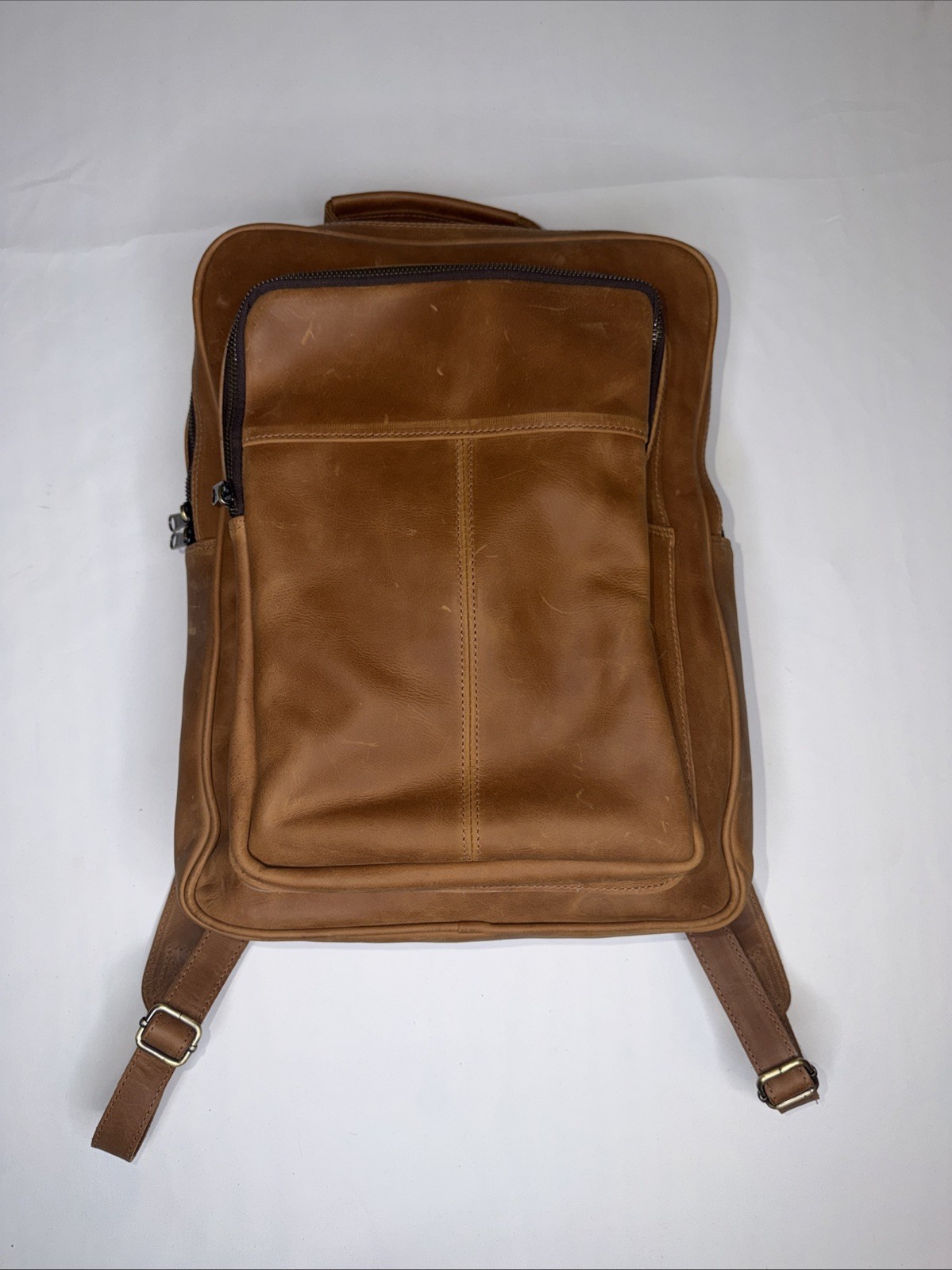 Handmade Full Grain Leather Backpack Brown Vietnam Laptop Travel Rucksack