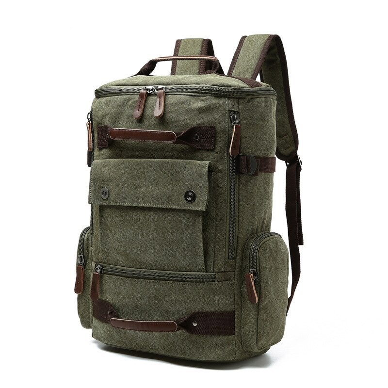 2026 New Men’s Canvas Backpack School Bag Travel Bags Laptop Bag High Qualit