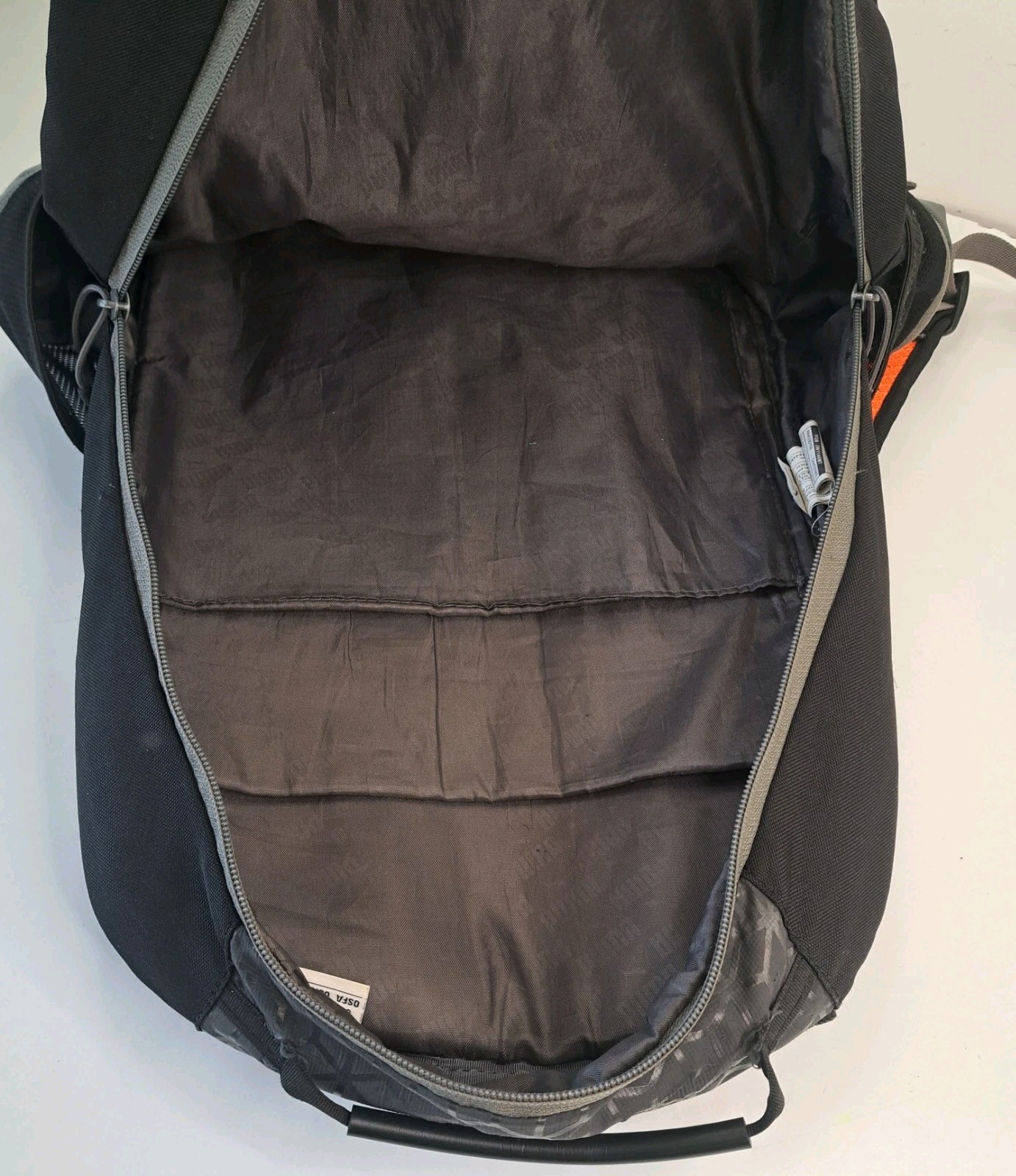 PUMA Backpack Black Orange Logo 18×16 Sports Travel School Bag Camping
