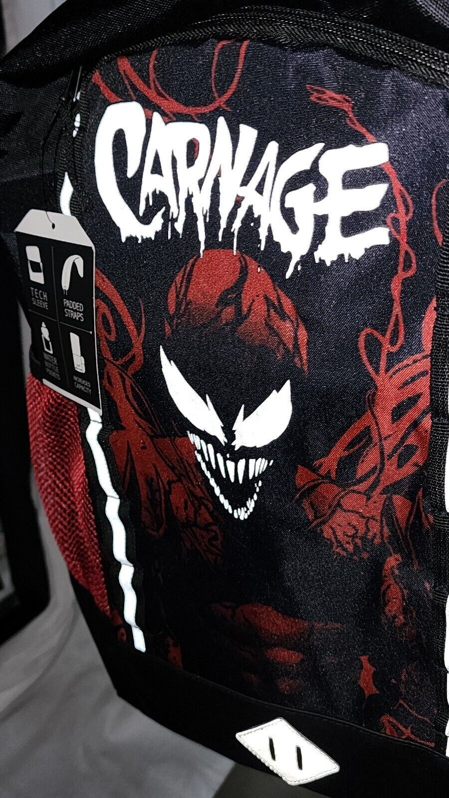 Venom Carnage Backpack Marvel Bioworld Bottle Black Red Spider-Man