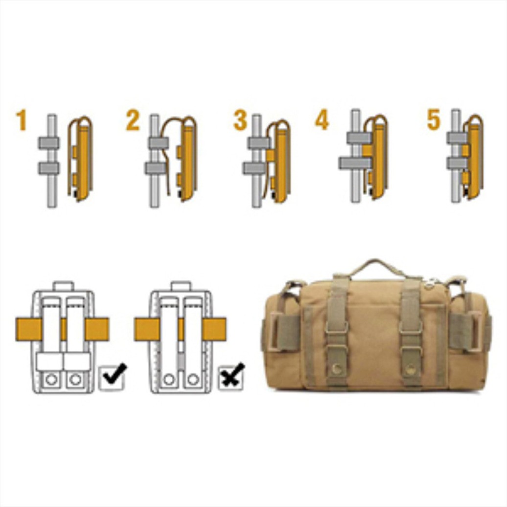 Tactical Waist Pack Molle Pouch Deployment Bag Utility Outdoor Camping Hiking