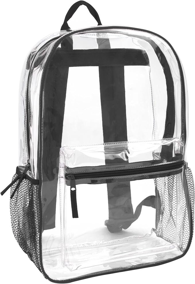 Trail maker Clear Backpack Heavy Duty with Padded Straps