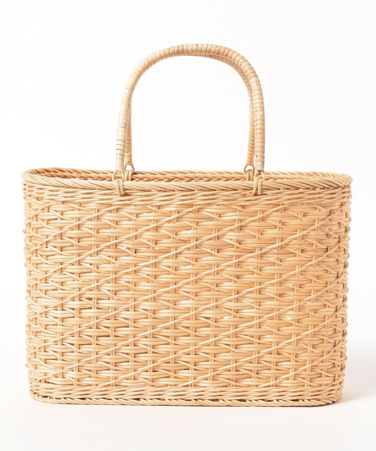 (ASK availability First) BEAMS Matsunoya / Rattan oval sash shopping basket new