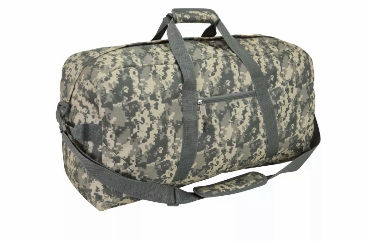 22” LARGE Sports Duffle Bag Gym Canvas Duffel Travel Foldable BAG Camouflage