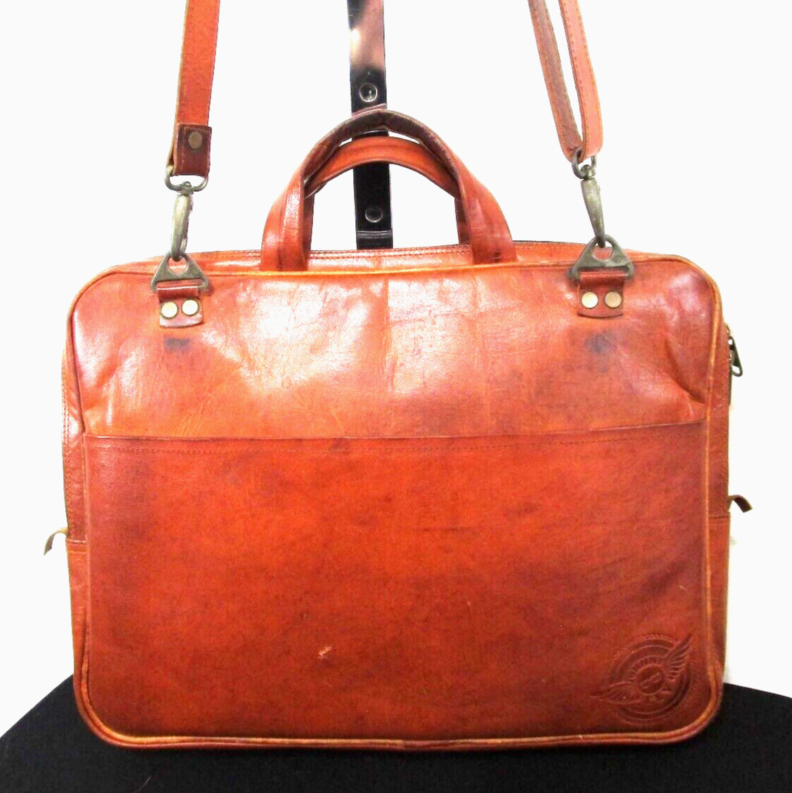 Johnny Fly Slim 15″ Laptop Brown Leather Crossbody Messenger Bag
