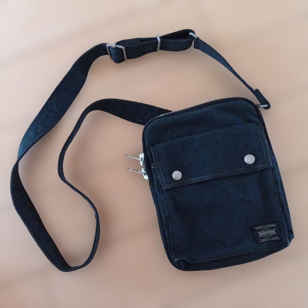Authentic Yoshida Kaban Porter Canvas Mini Shoulder Bag 20cm Japan Made