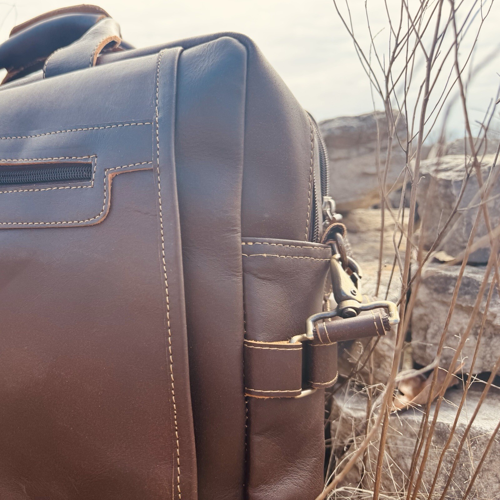 Broken Arrow Adventure Co. Leather Pilot Bag