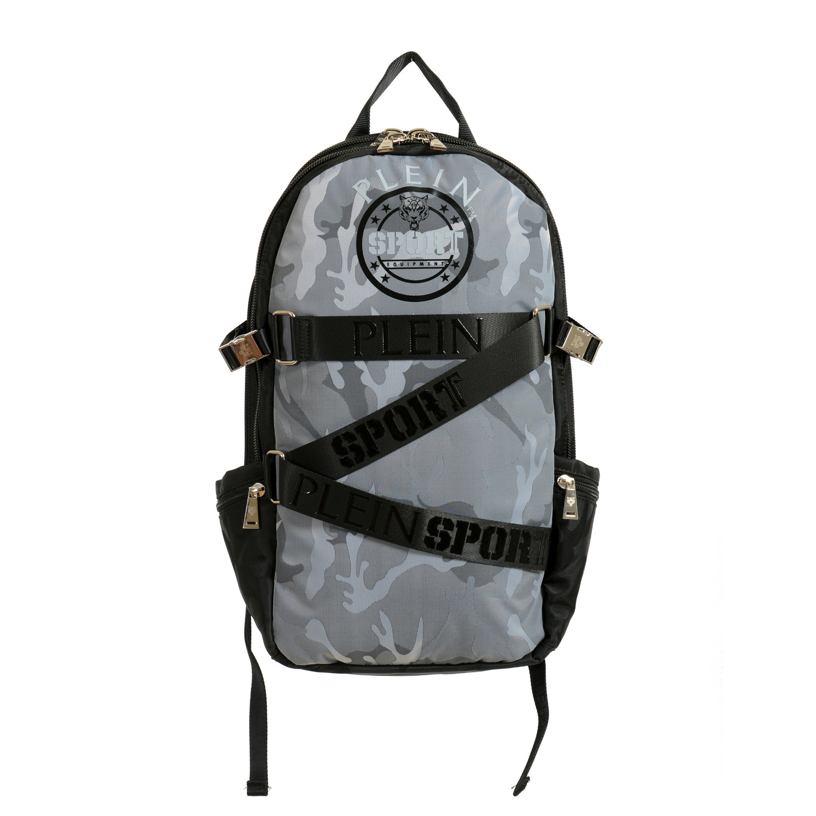 Plein Sport Unisex Military Print Gray” ZAINO RUNNER” Backpack Bag