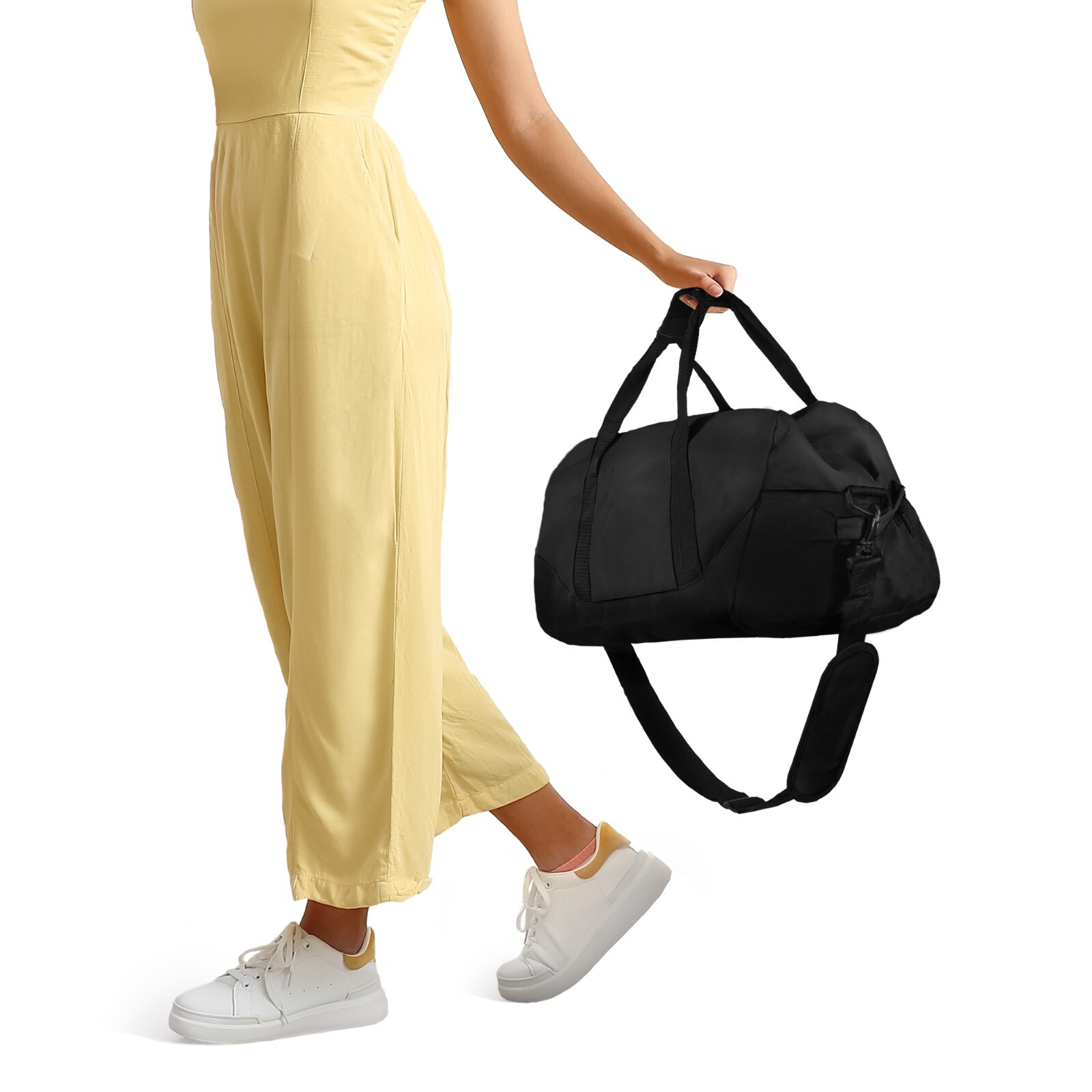 DALIX 21″ Sports Duffle Gym Sling Travel Bag in Black