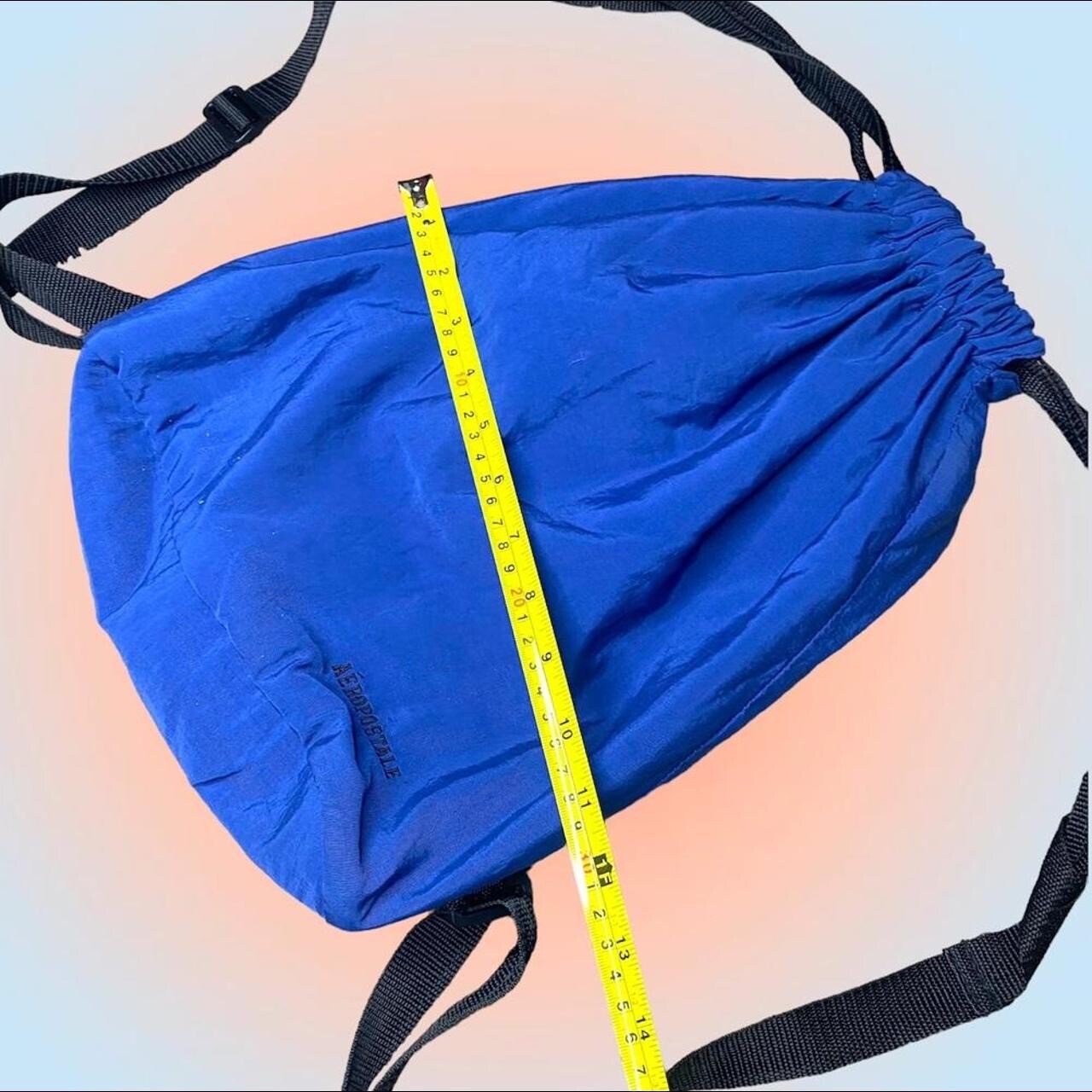 Aeropostale Blue Draw Sting Backpack