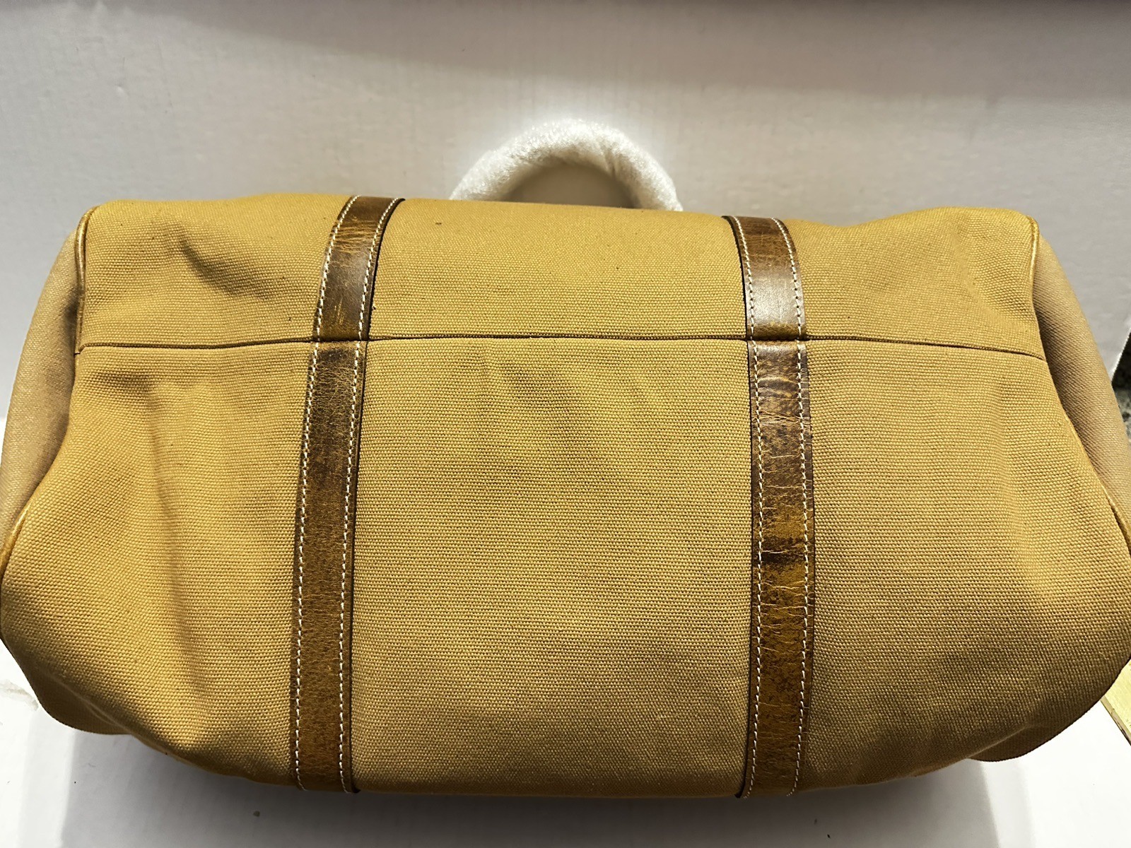 F.H. Wadsworth Weekender Duffel Bag Bottoms Up Invitational Brown Canvas READ