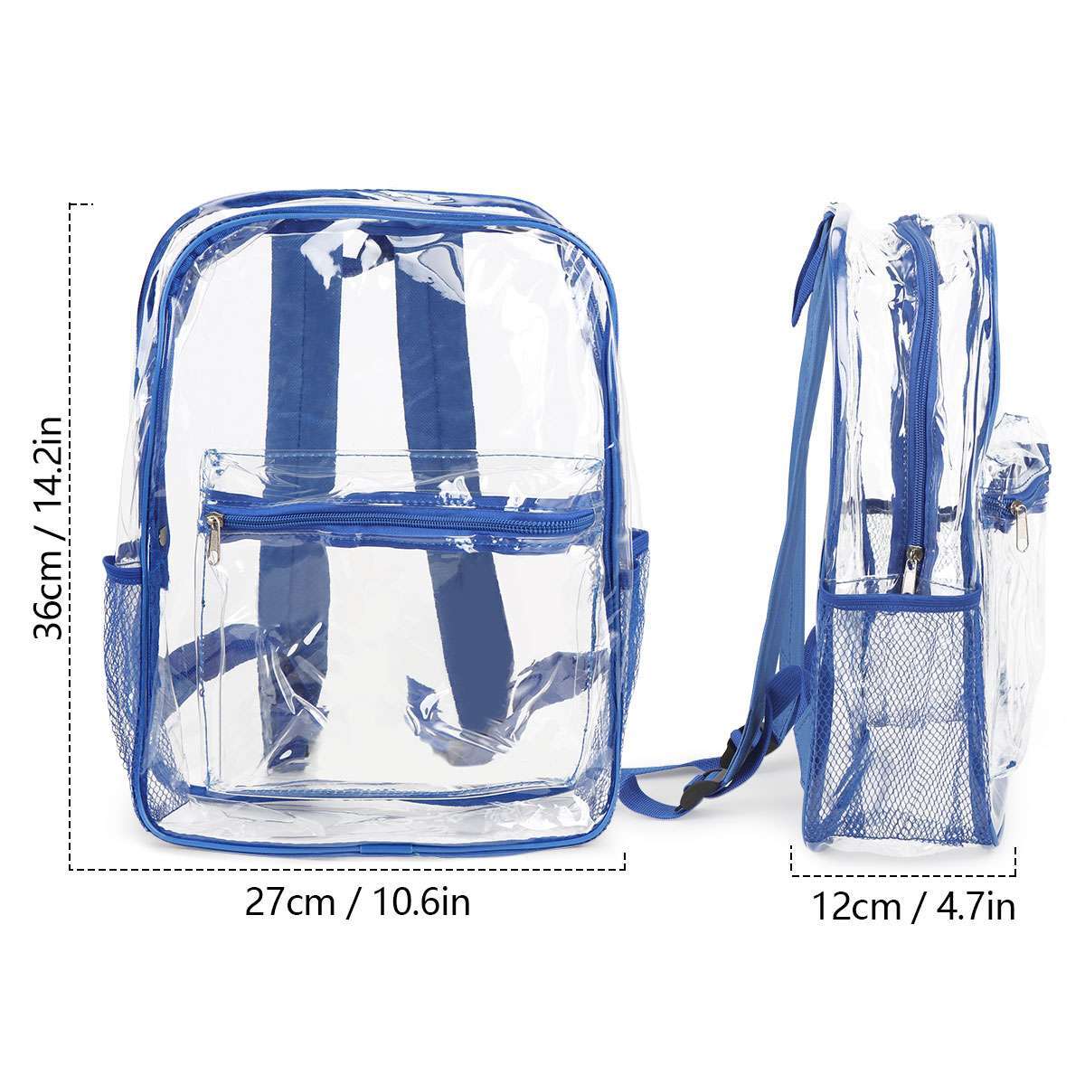 Waterproof Clear PVC Backpack Heavy Duty See Through School Backpack