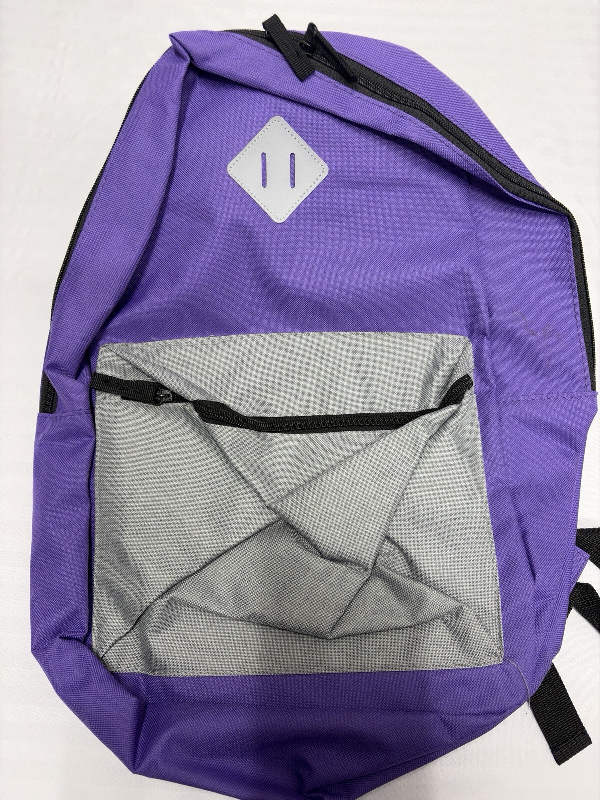 Backpack by Moda West Purple Gray Trim 17 x 5 x 12 New with tags