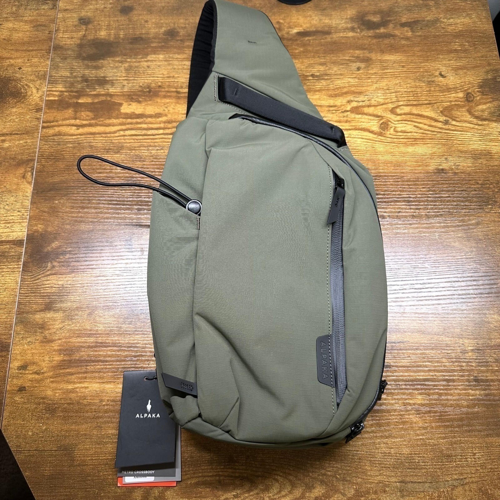 NEW Alpaka Metro Crossbody Bag Green Axoflux 210D Left Shoulder Business Travel