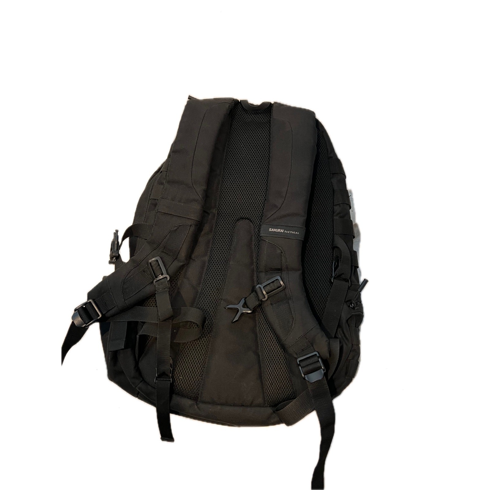 Generic Tactical Backpack w USA FLag Patch Black 26L
