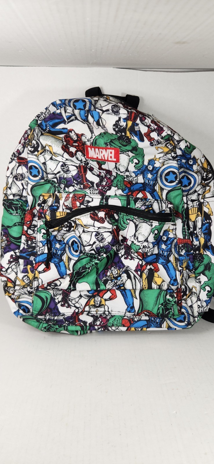 Marvel Comics Avengers 16″ Backpack With Spiderman, Ironman, Hulk, And Many More