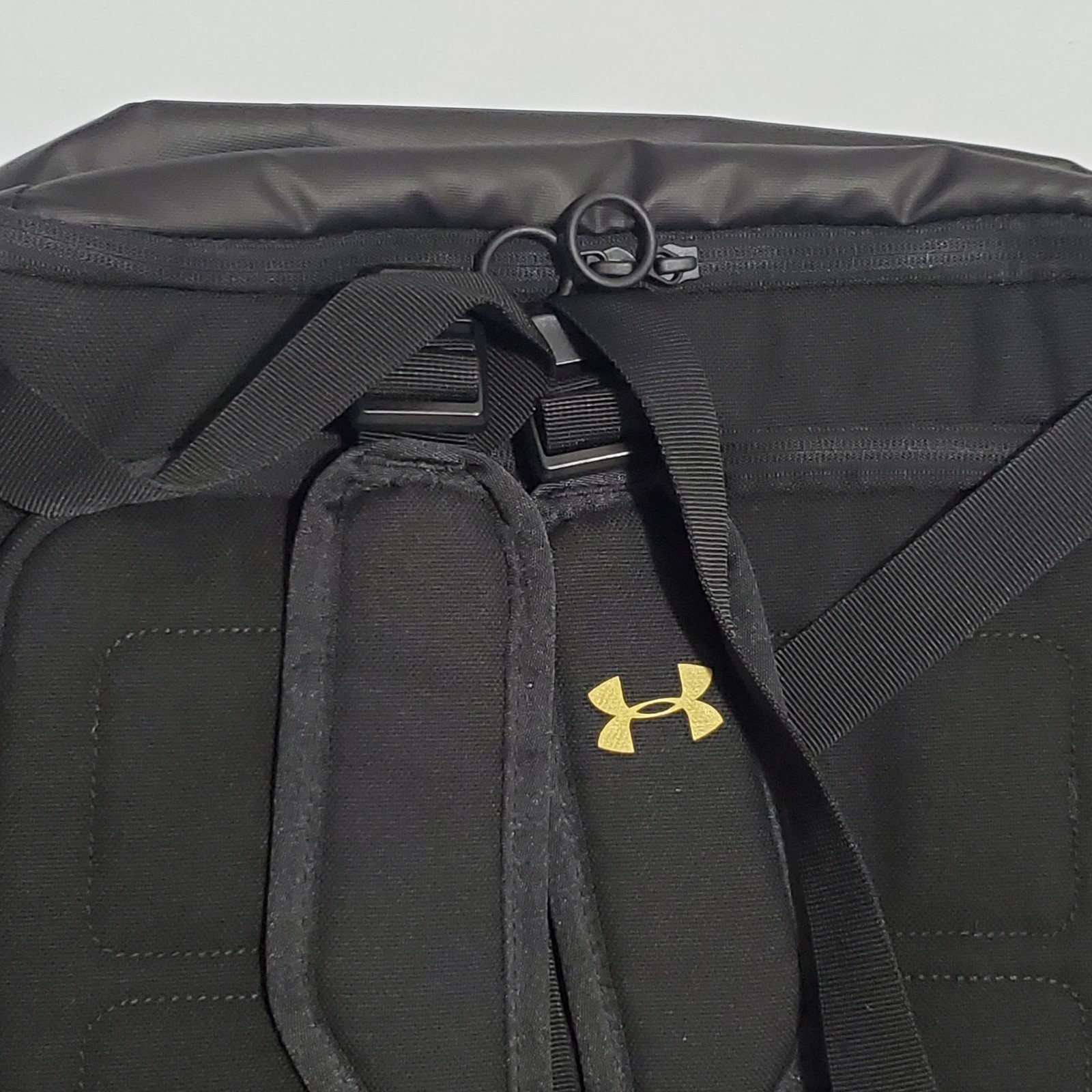 Under Armour Project Rock Duffel Backpack 1376459 Black Storm Water Repel $130