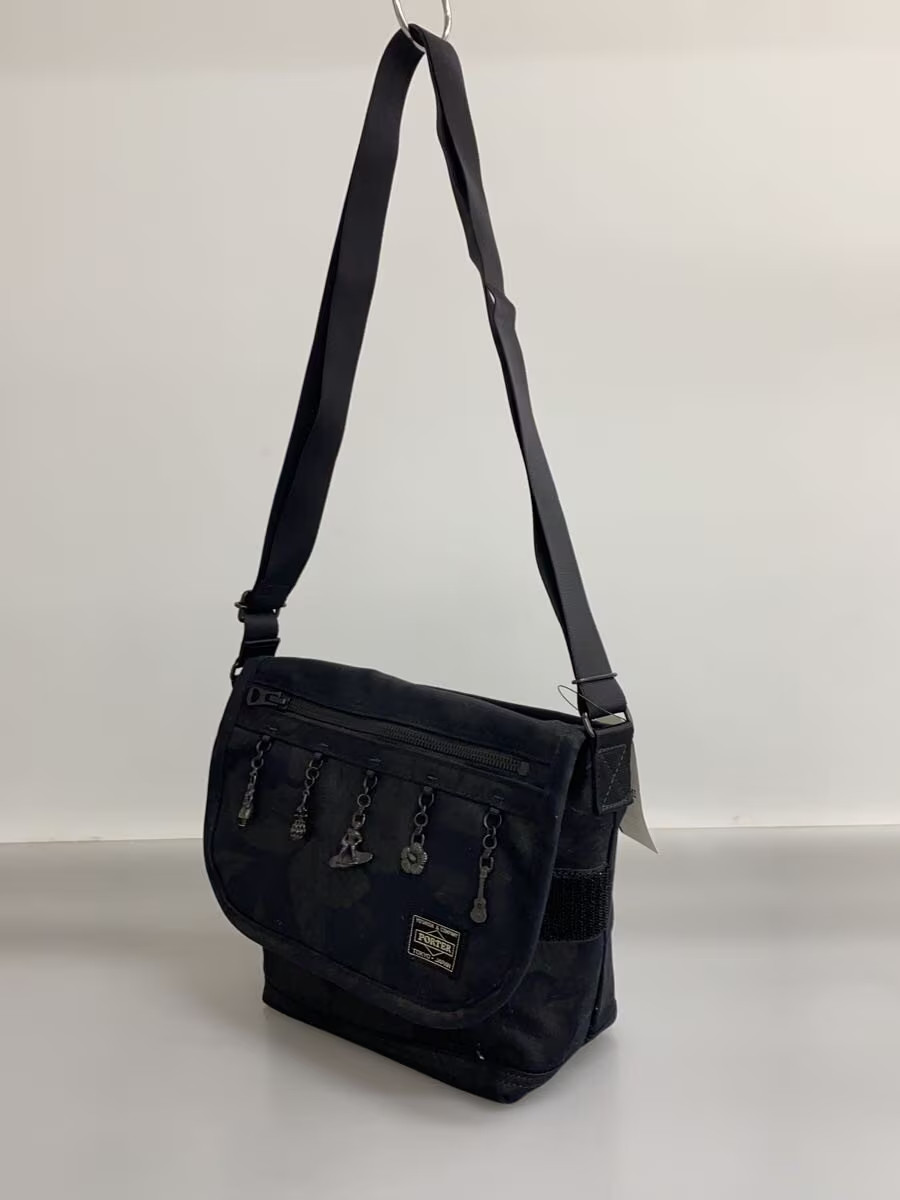 PORTER Shoulder Bag BLK Floral Pattern