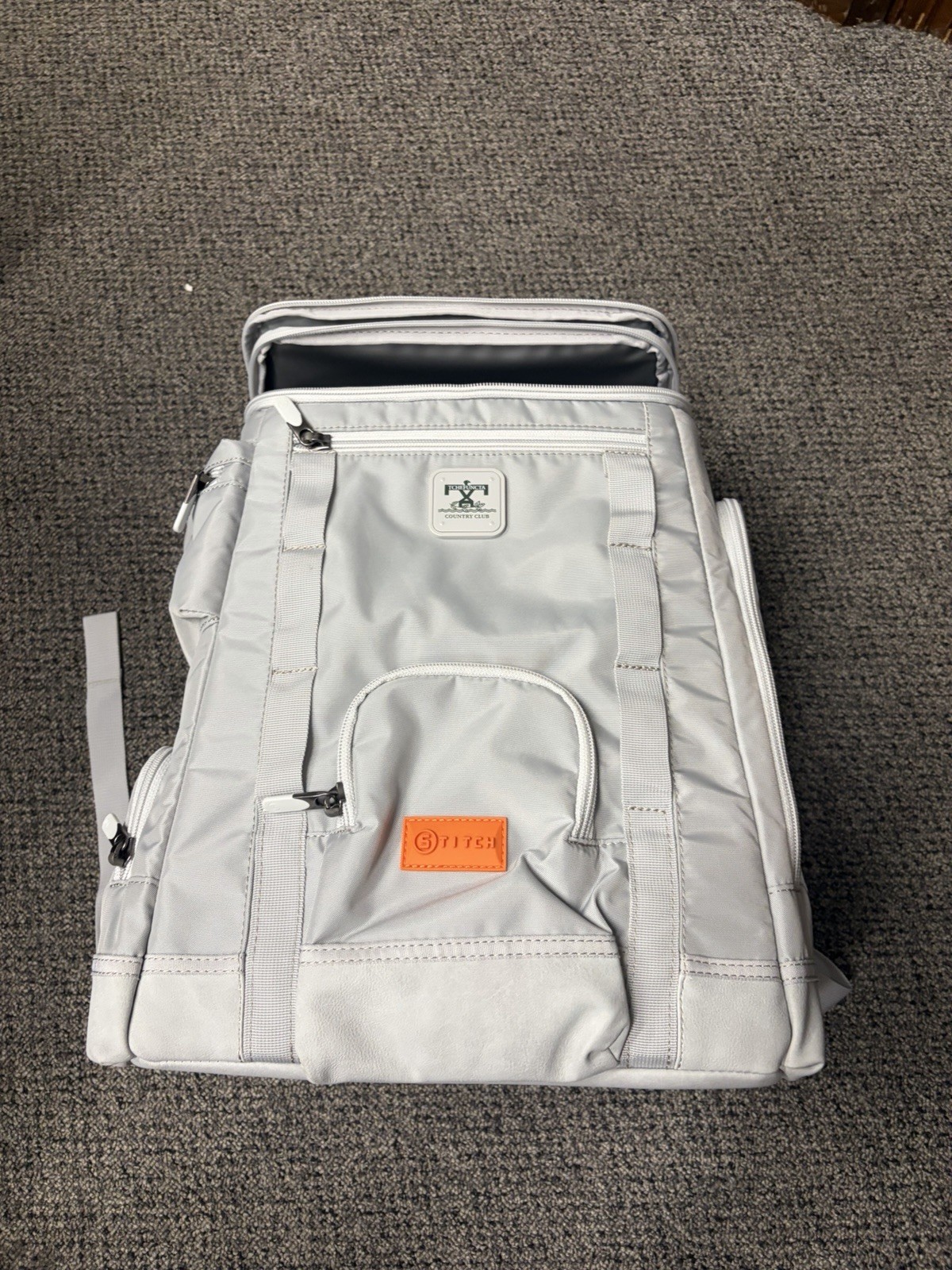 STITCH Birdie Golf Backpack Light Gray And Shoe Bag- Over $400 Retail Value!