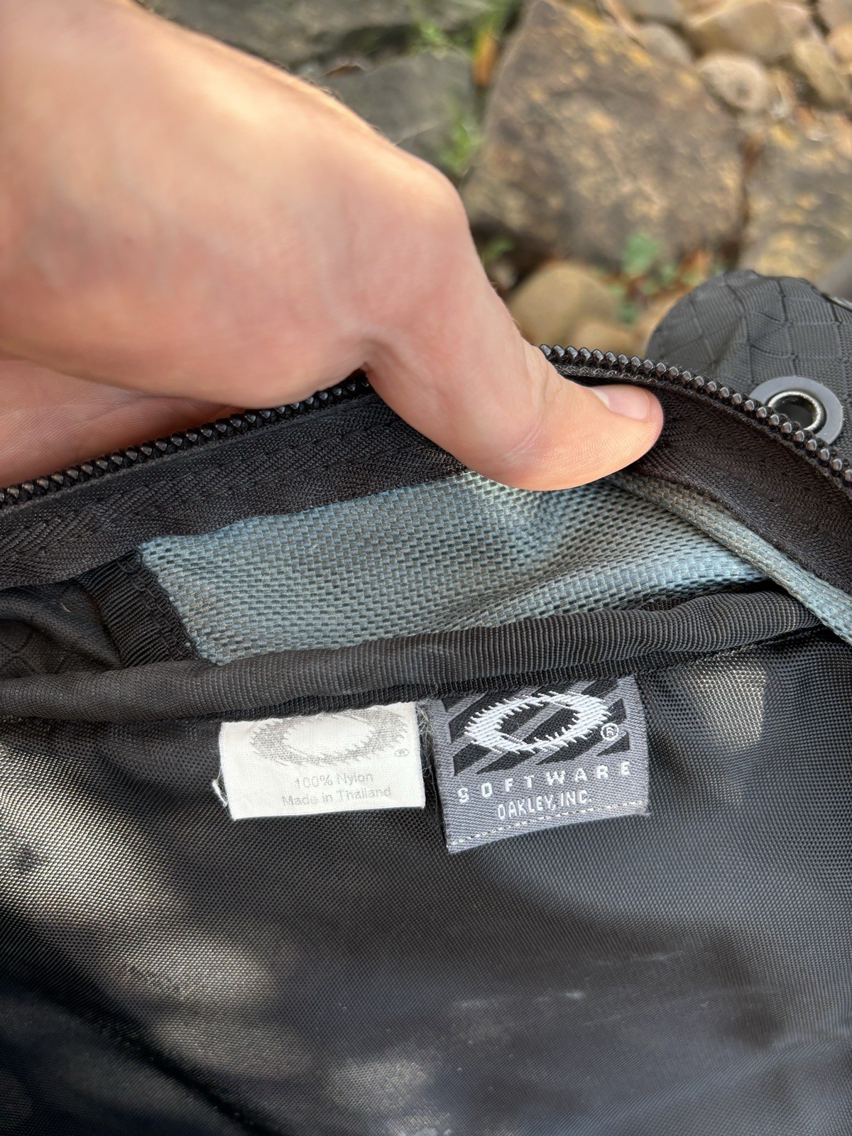 OAKLEY Icon Backpack Rucksack Tactical Black Light Blue Vintage Y2K RARE Bag