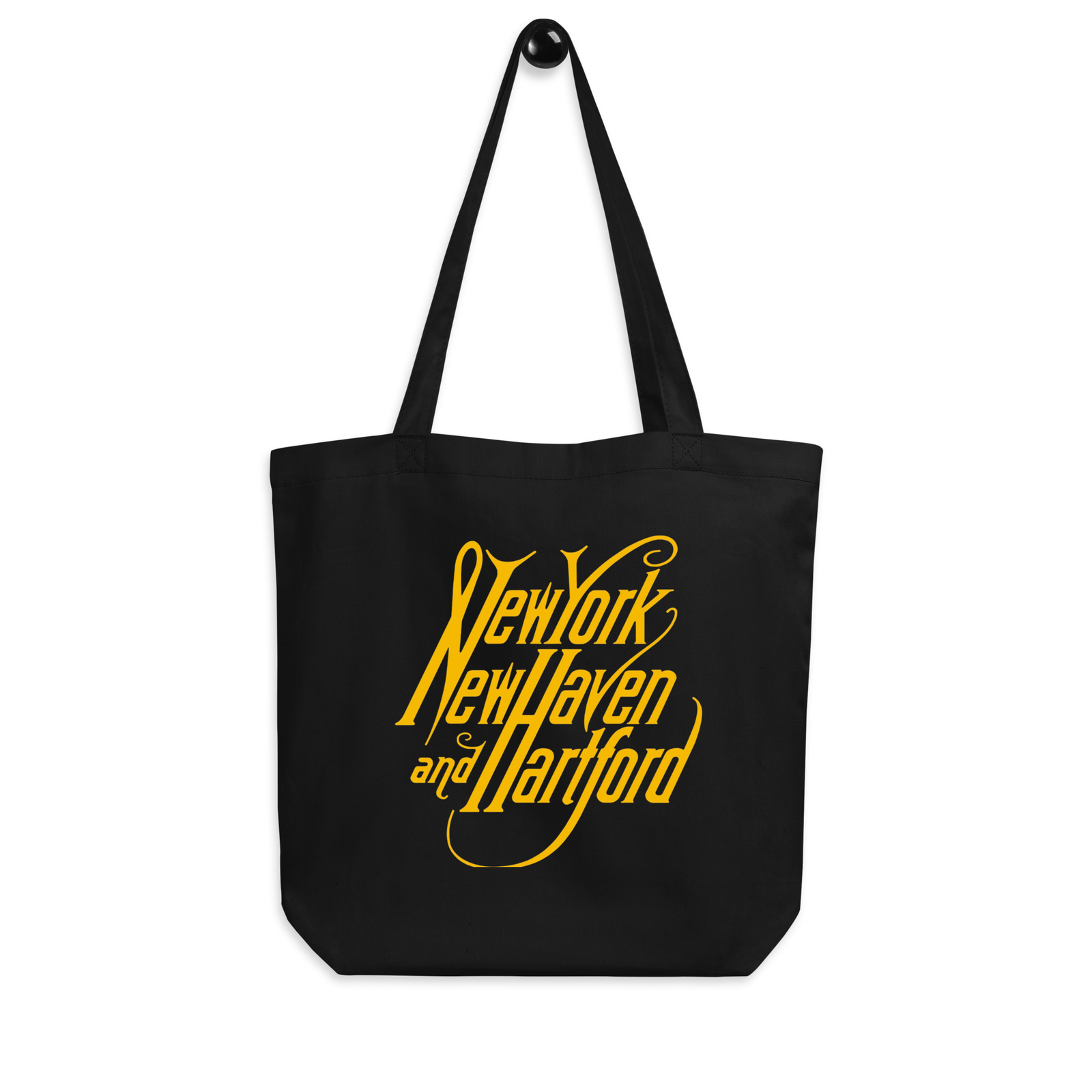 NEW YORK NEW HAVEN HARTFORD ECO TOTE BAG VINTAGE RAILWAY SCRIPT BOOKS SHOP NEW