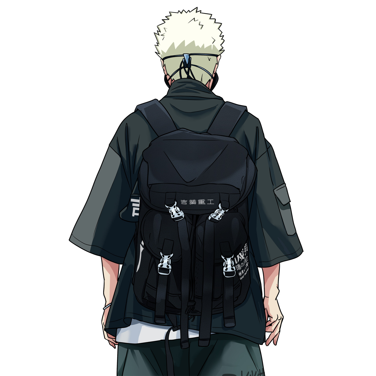 MCFT Men’s Techwear Backpack Japanese School Bag Japanese Streetwear School Bag