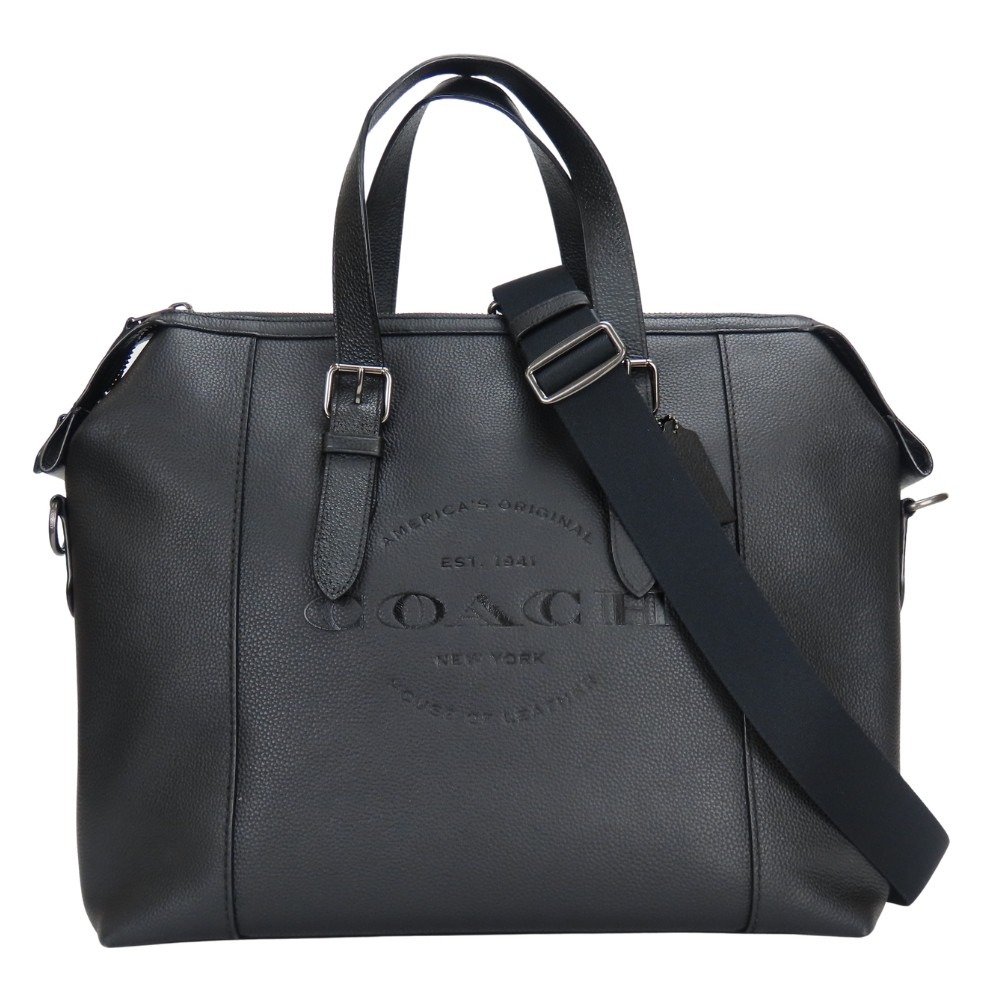 USED COACH Tote Bag Hudson F30620 leather black Briefcase
