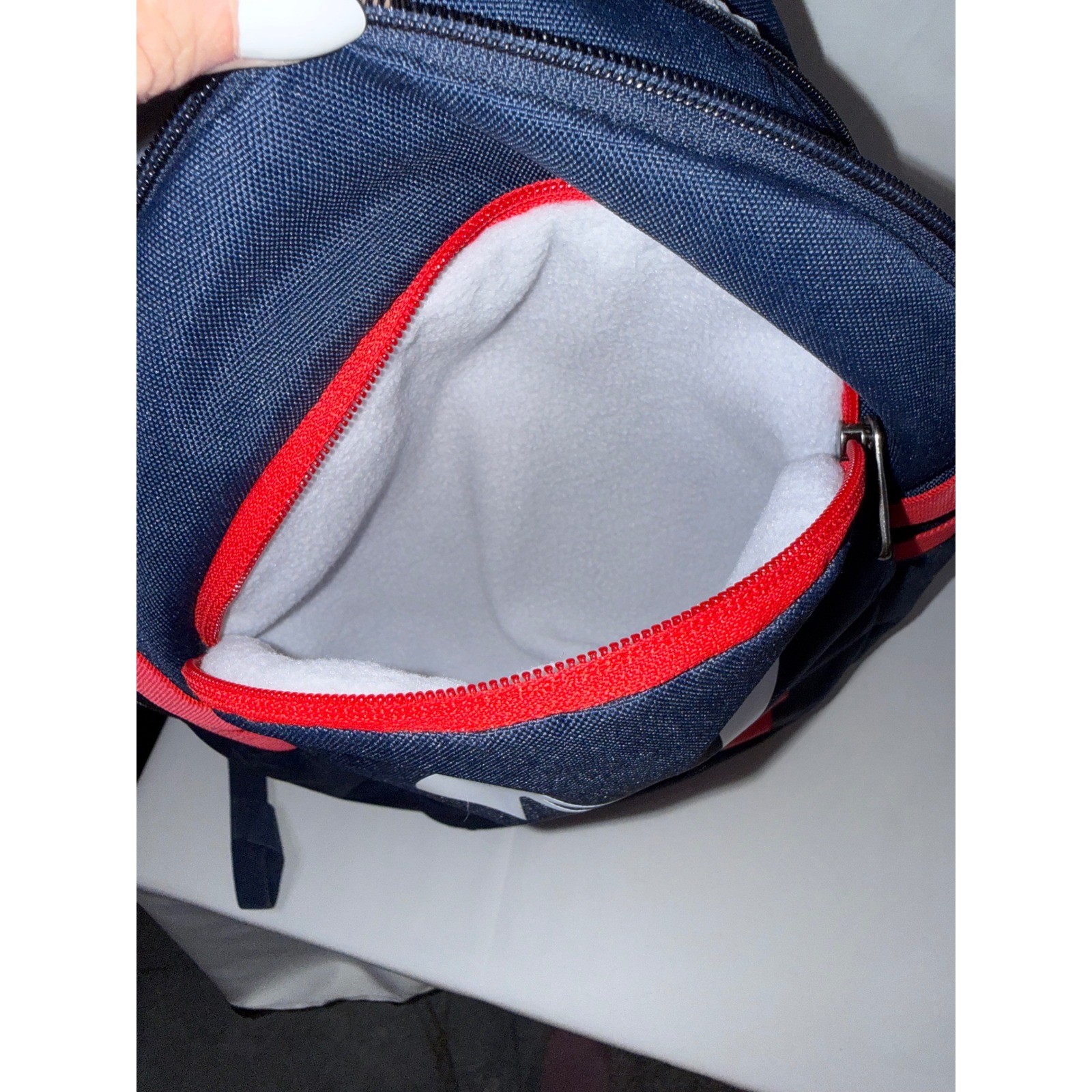 Under Armour Hustle 5.0 Backpack Navy Blue Red UA Storm Water Resistant Bag