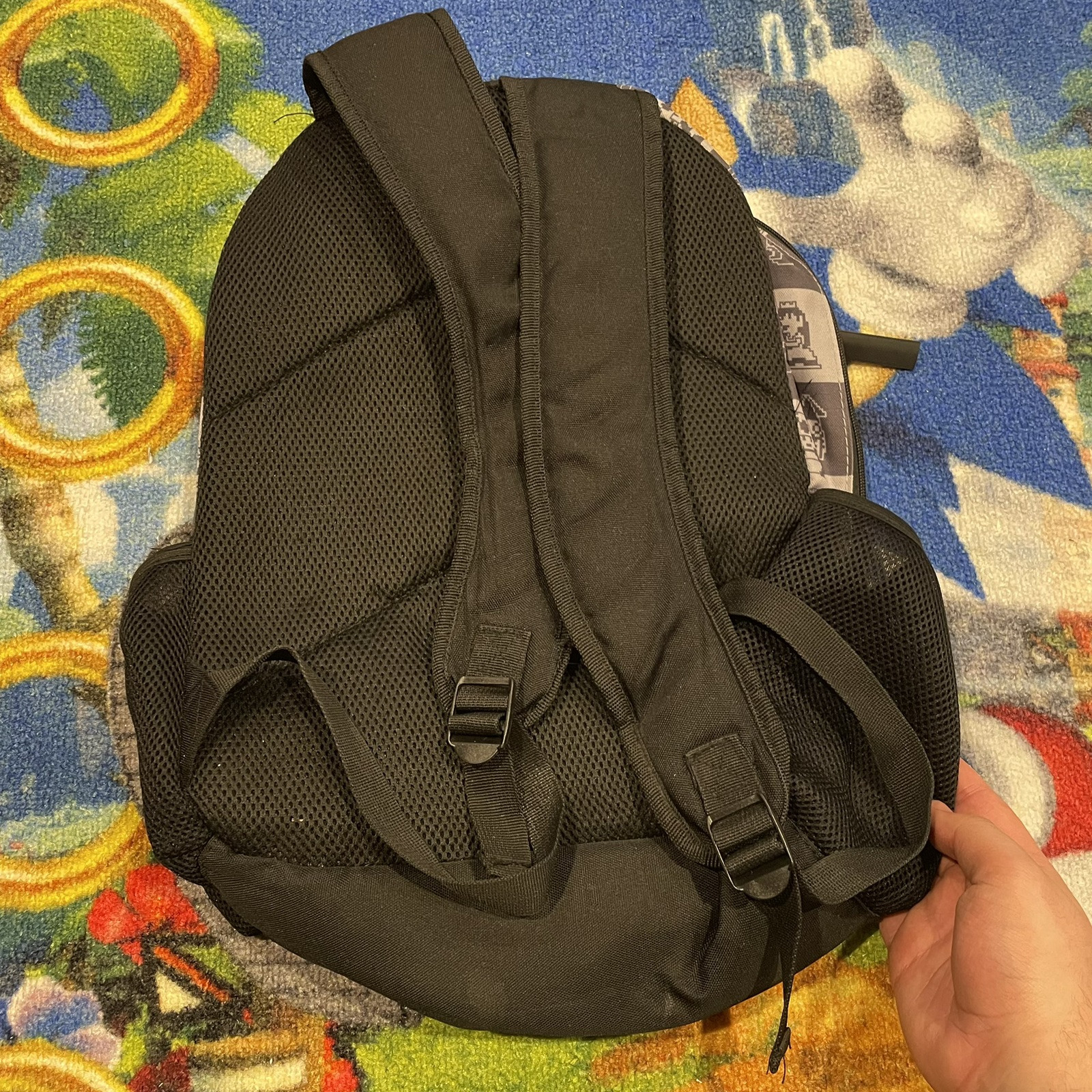 Super Mario All Over Print 8-Bit Backpack Bag Used Nintendo 2017
