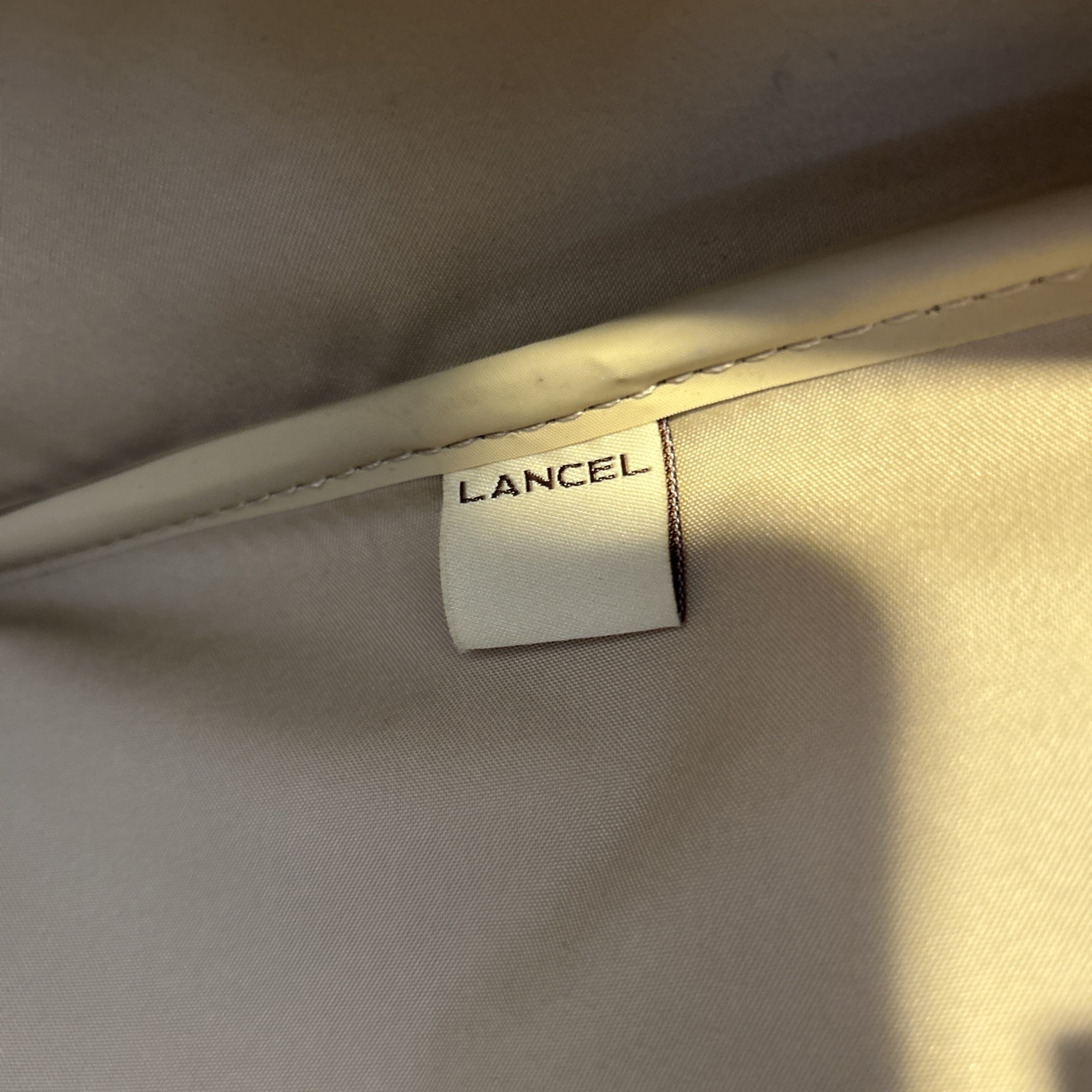 Lancel Paris Canvas Leather Weekend Carry-on Duffel Brown Tan Beige Luggage Exc