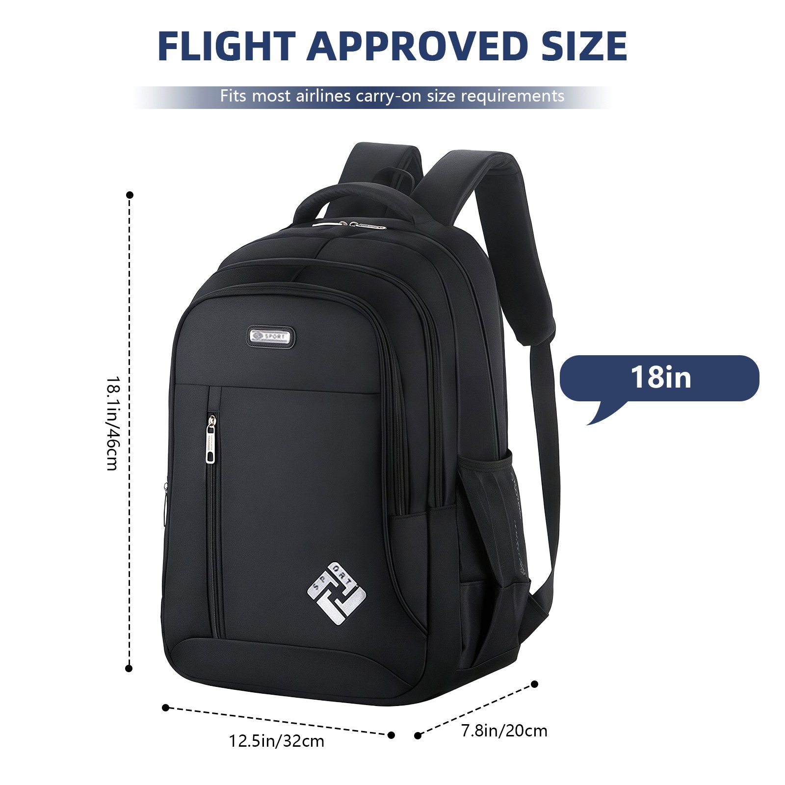 18″Anti Theft Extra Large Laptop Backpack USB Travel School Business Bag For Men