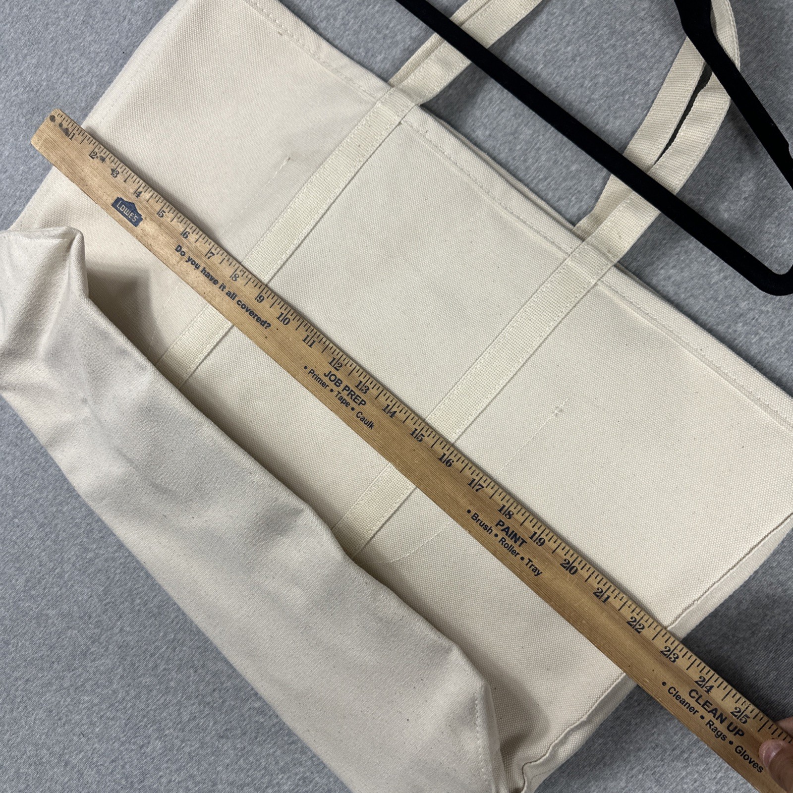 STANLEY & SONS Tote Bag Canvas Extra Large White Ivory USA Made Boat Apron Co