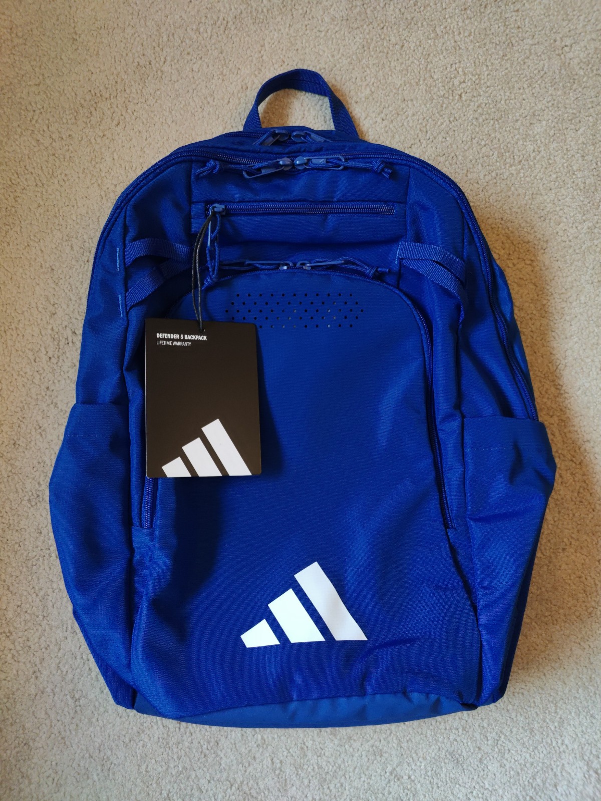 Adidas Defender 5 Team Sports/School Backpack – Royal Blue/White