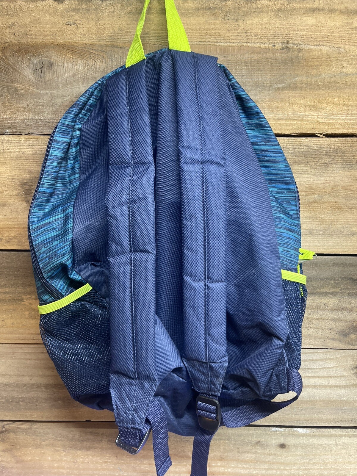 Trailmaker Backpack Blue Green Lightweight 17 inch Bungee design