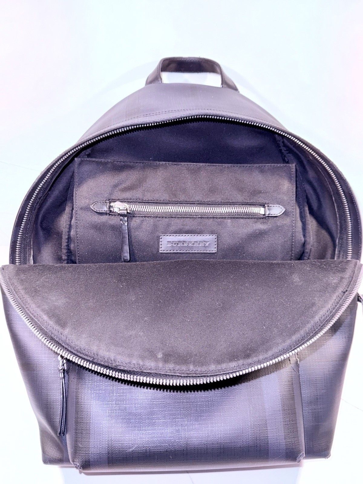 BURBERRY Abbeydale Backpack / Navy Blue London Check