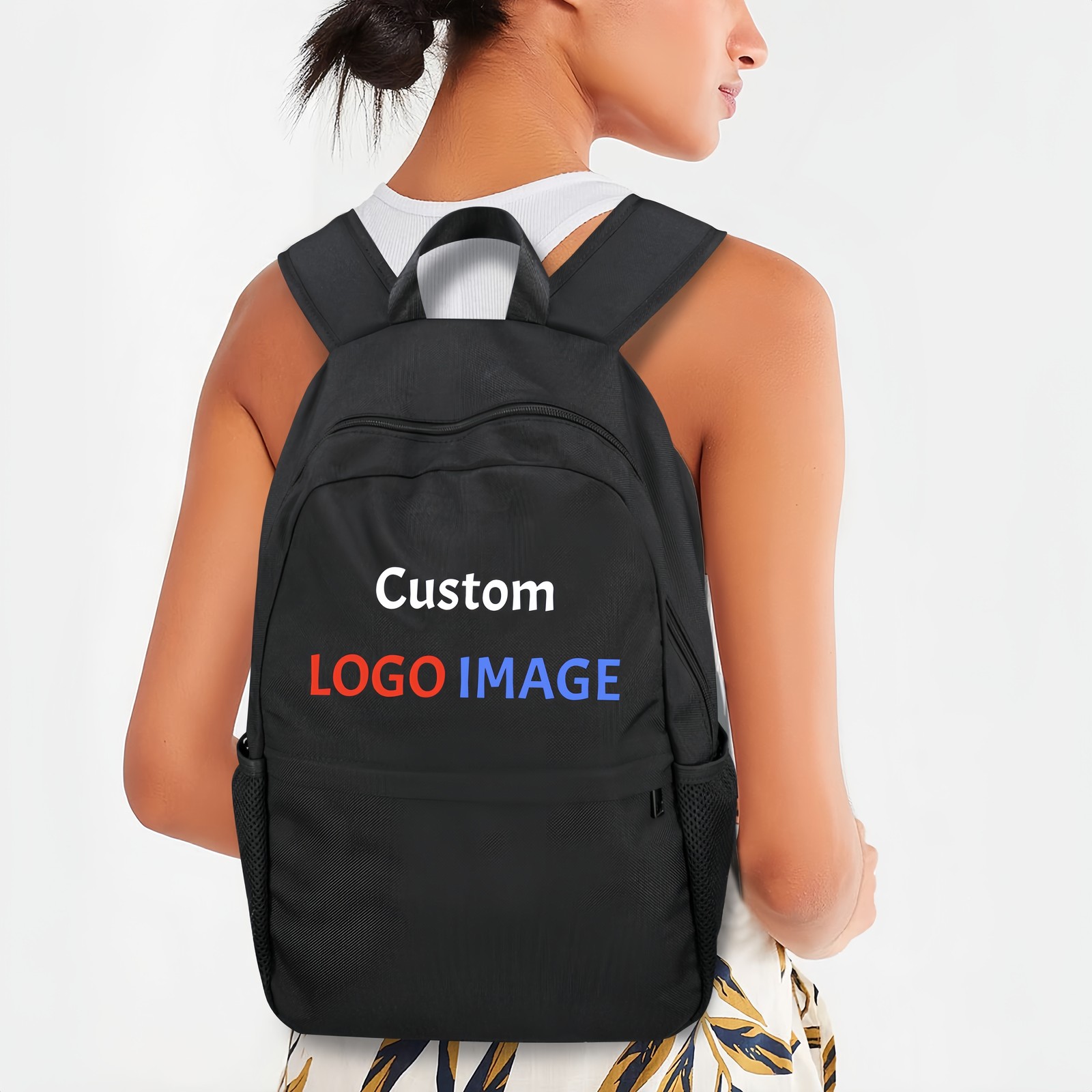 Personalized Fathers Day Backpack Dad Custom Logo Image Family Gift Bag