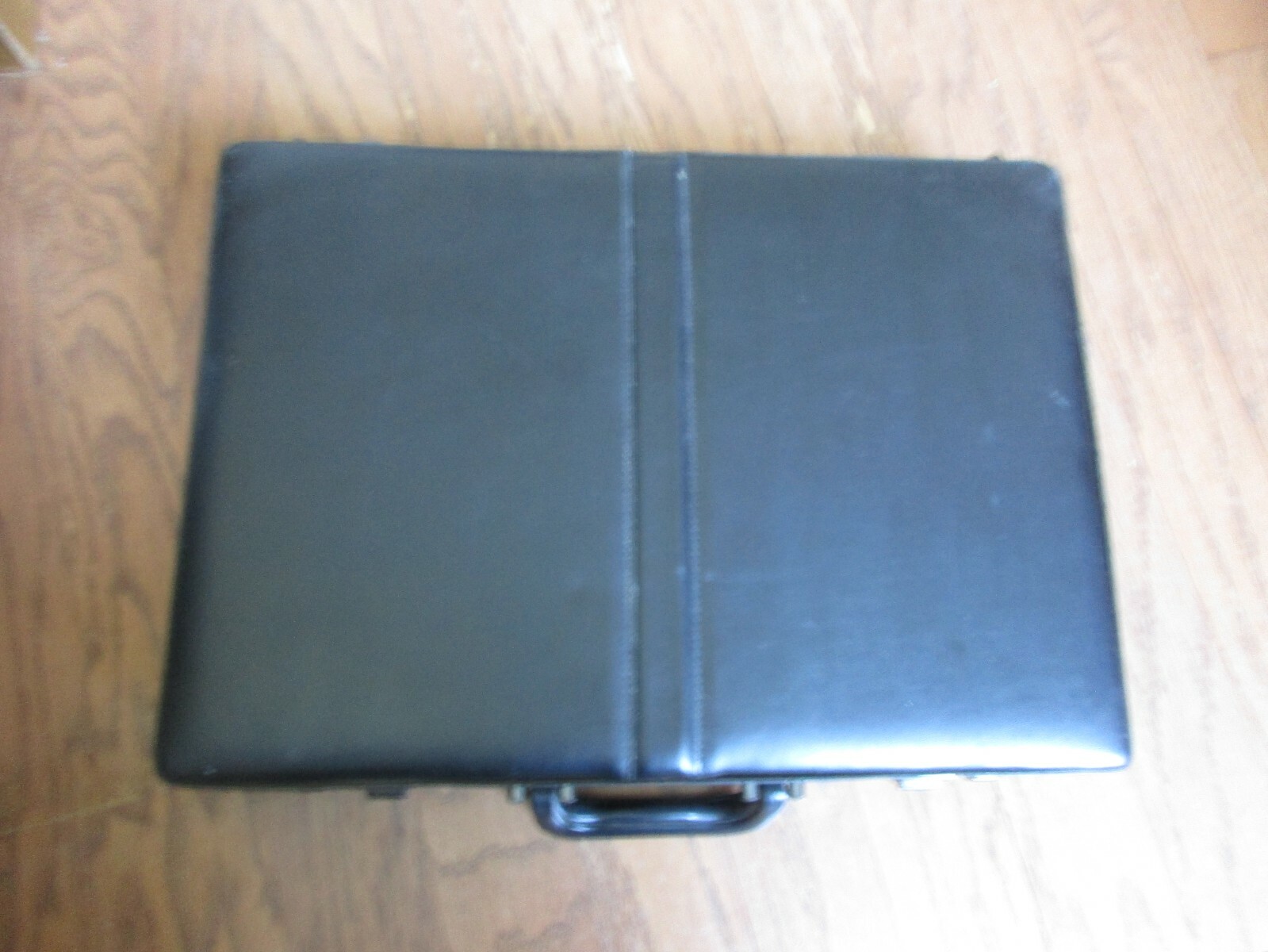 Black Leather BUSINESS MATES Lined Combination Briefcase Attache EUC