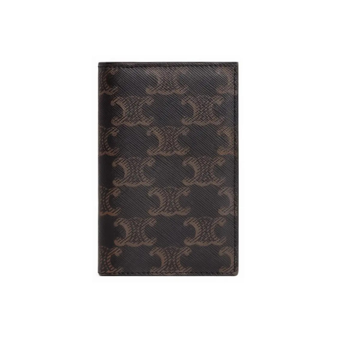 CELINE Monogram Printed Flap Closure Leather Card Holder Men 2.9×0.4×4.7 in