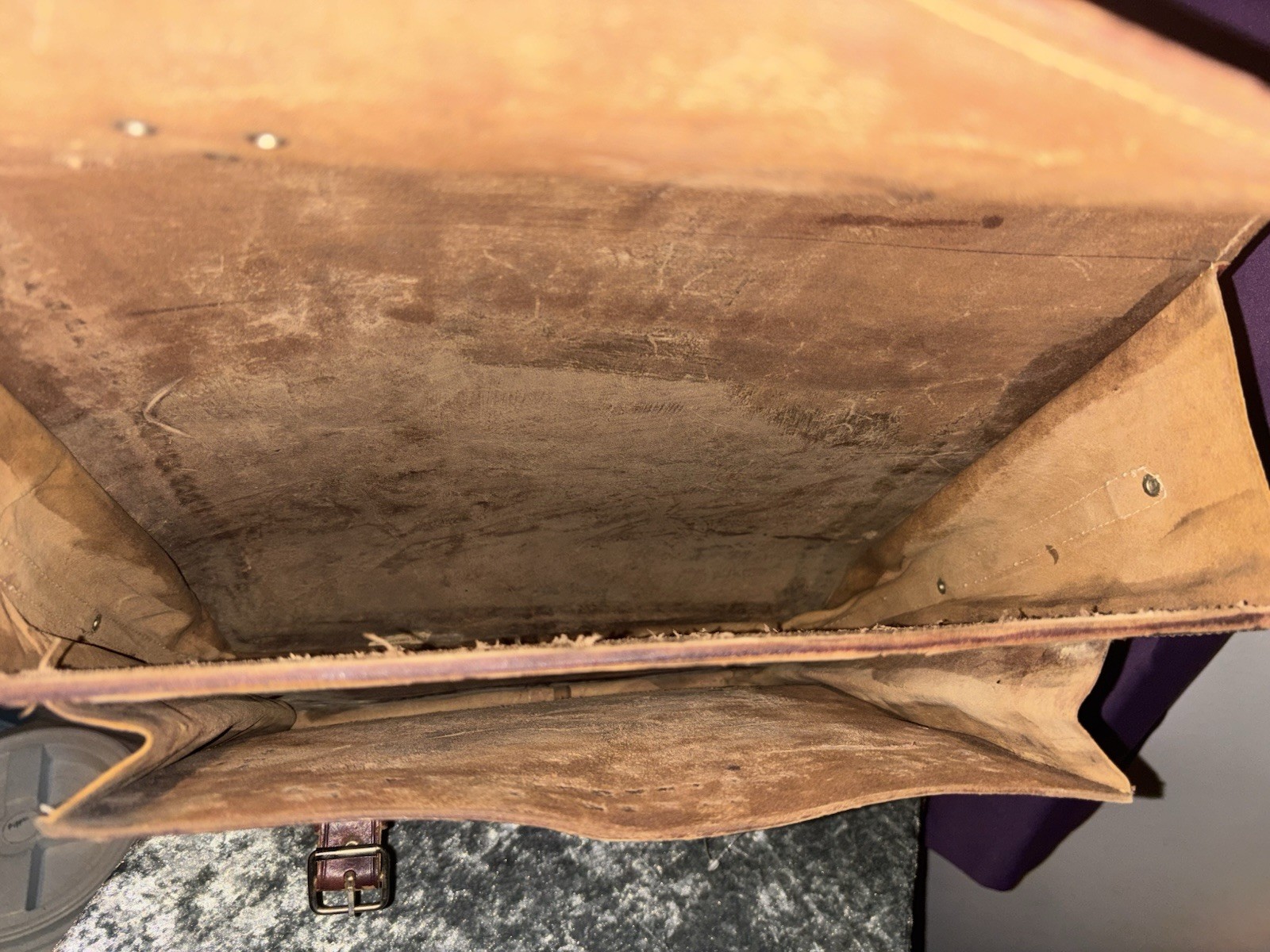 Vintage Leather Saddle Bag