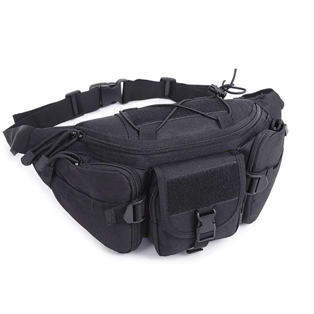 Men Tactical Waist Fanny Pack Outdoor Travel Belt Sling Chest Bag