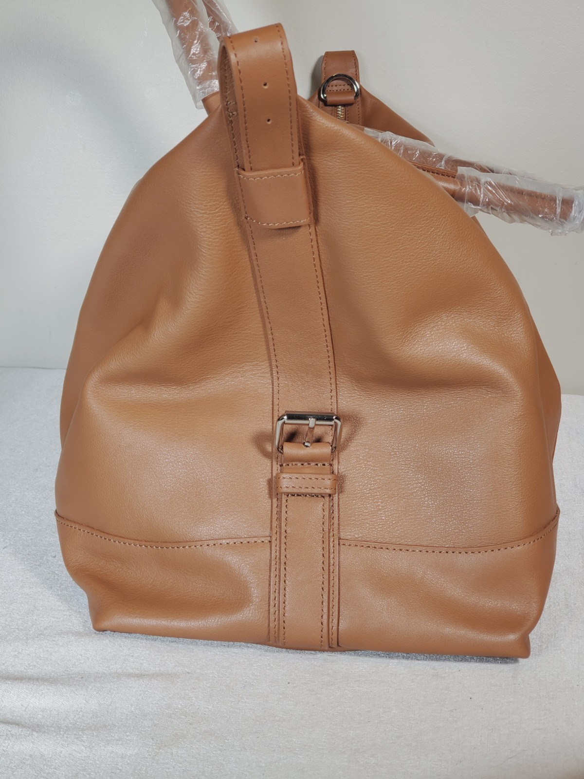 Leatherology Kessler Medium Duffel Bag Full Grain Cognac Leather Weekender New