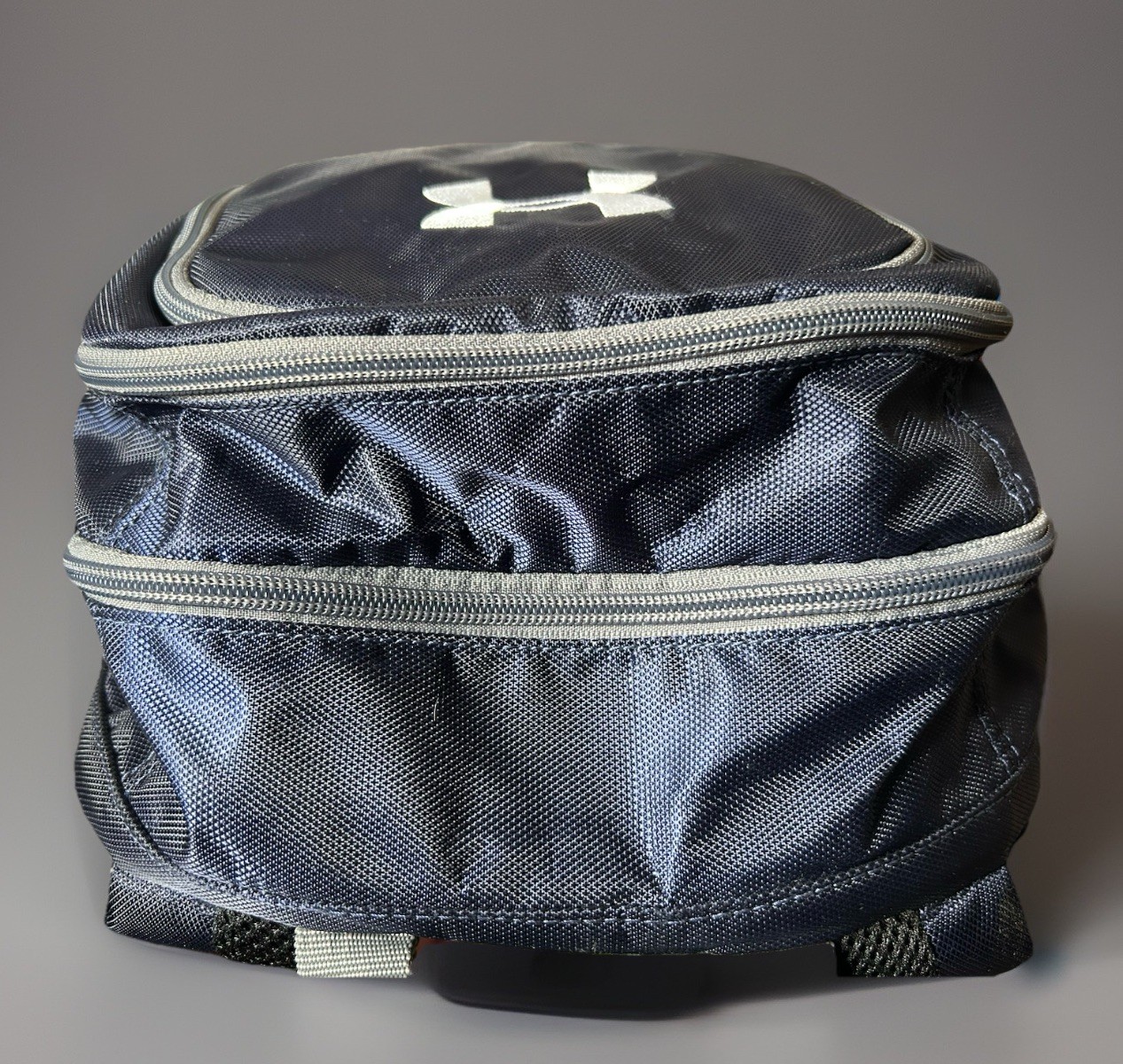 Under Armour Navy Blue/Gray 100% Polyester Backpack EUC