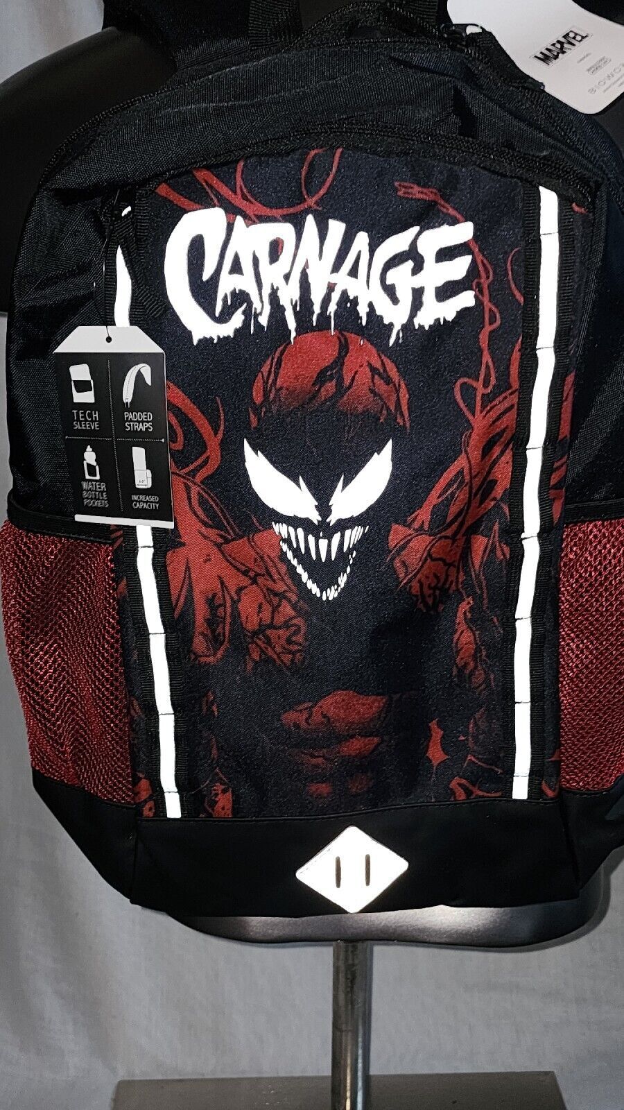 Venom Carnage Backpack Marvel Bioworld Bottle Black Red Spider-Man